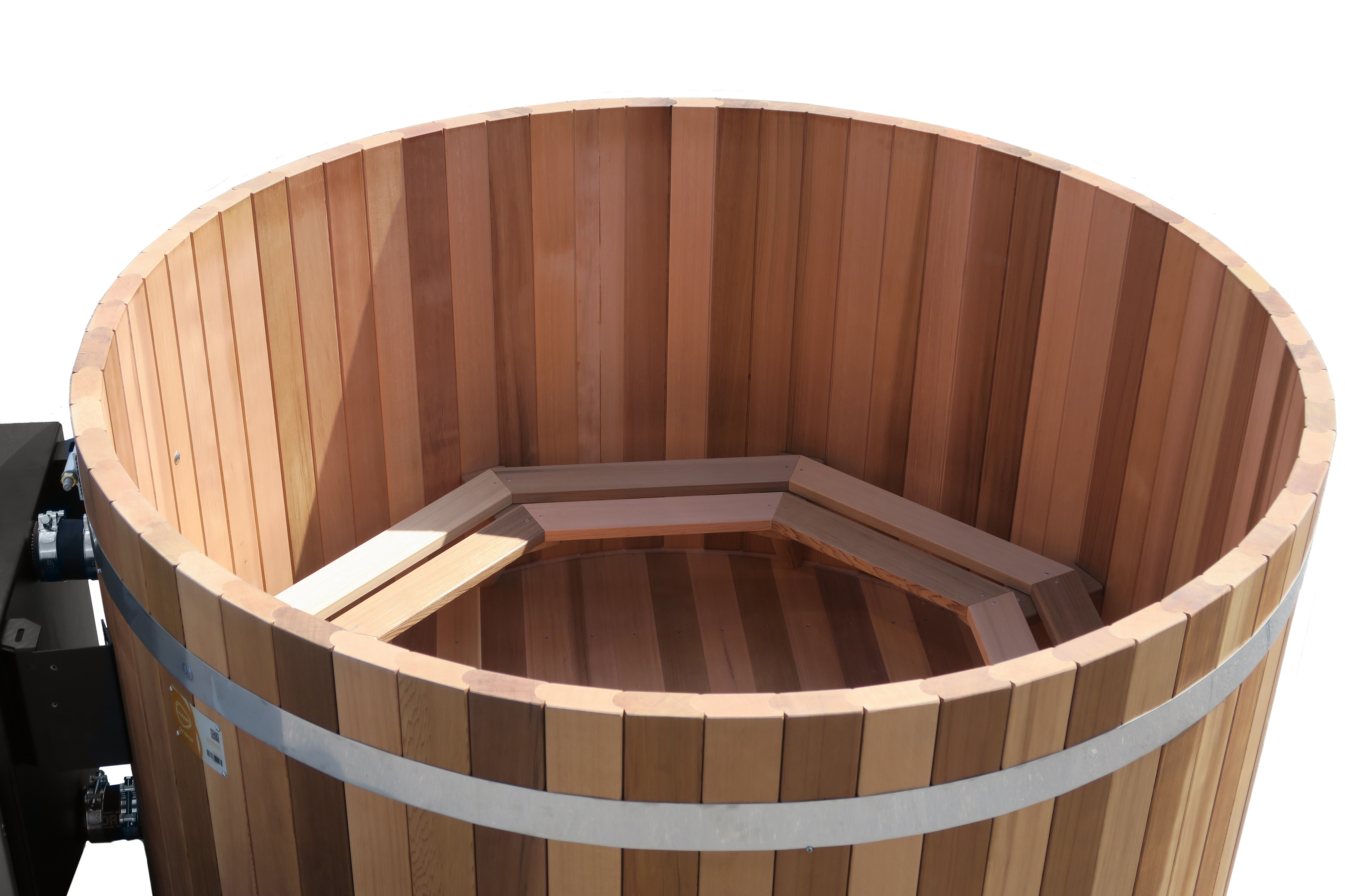 Luxus Holz Badezuber Woody M Red Cedar mit Ofen Cube