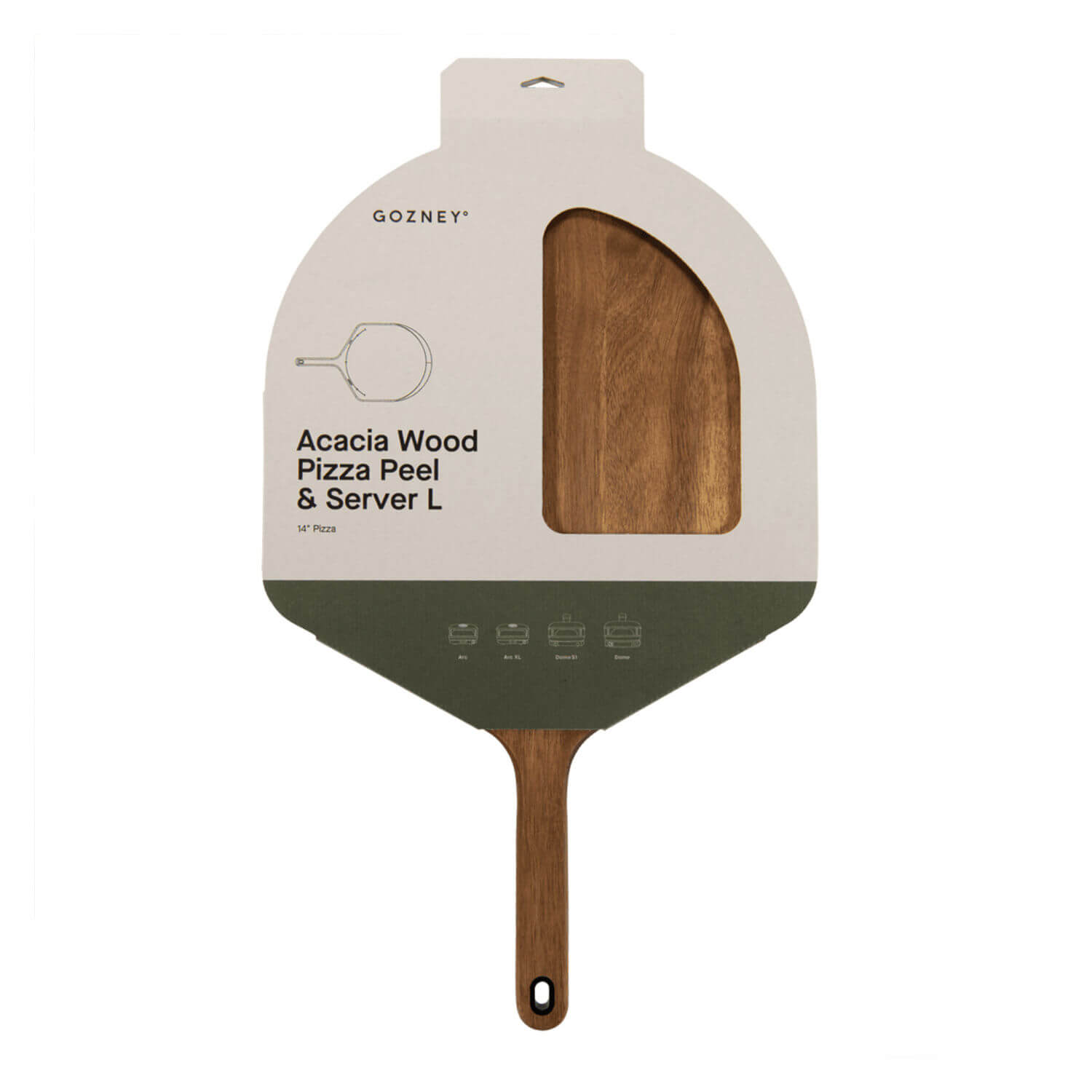 Gozney Akazienholz Pizzaschaufel & Servierbrett 14" L (Ø ca. 35 cm)
