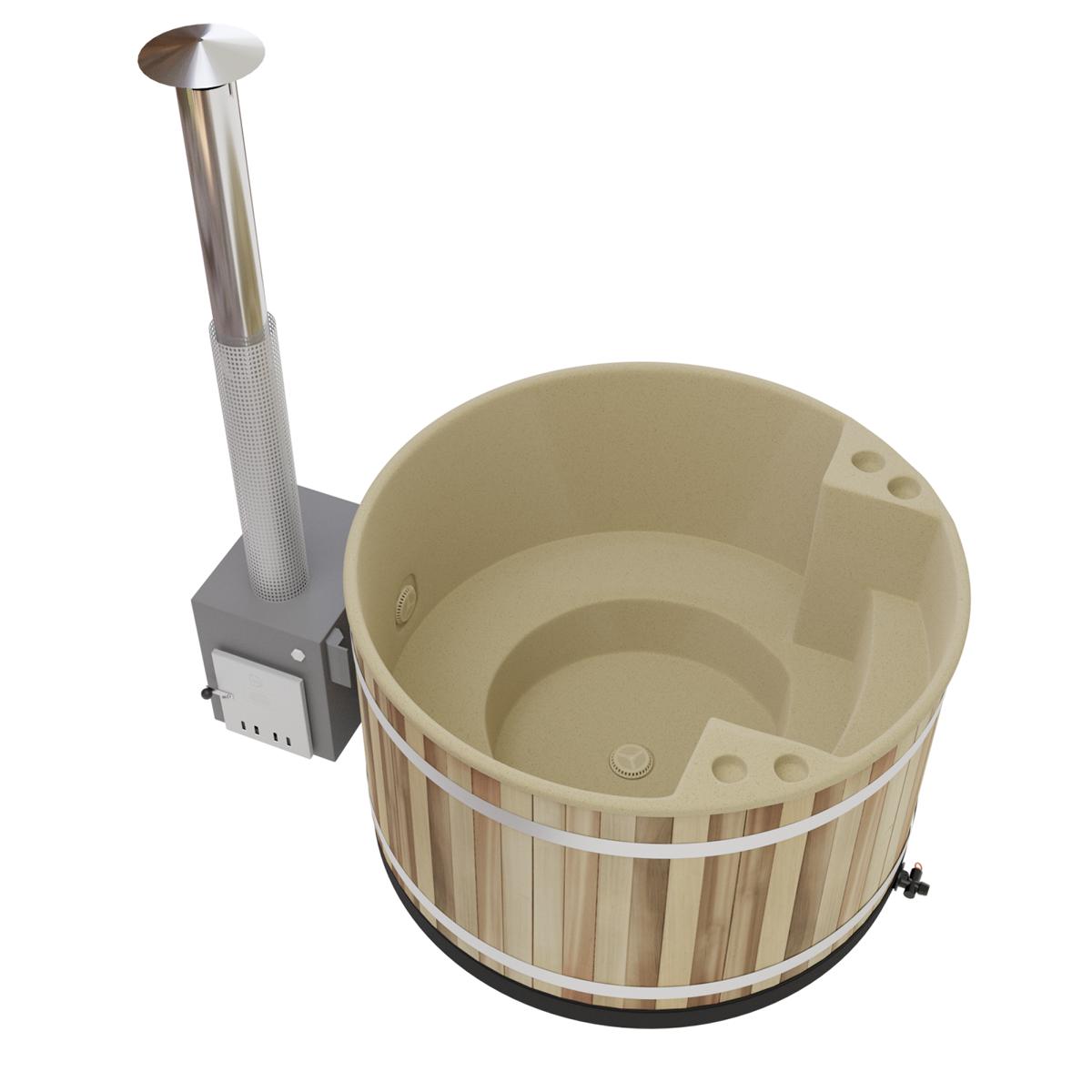 Kunststoff Hottub Family Tub M (Ø 170 cm) Red Cedar