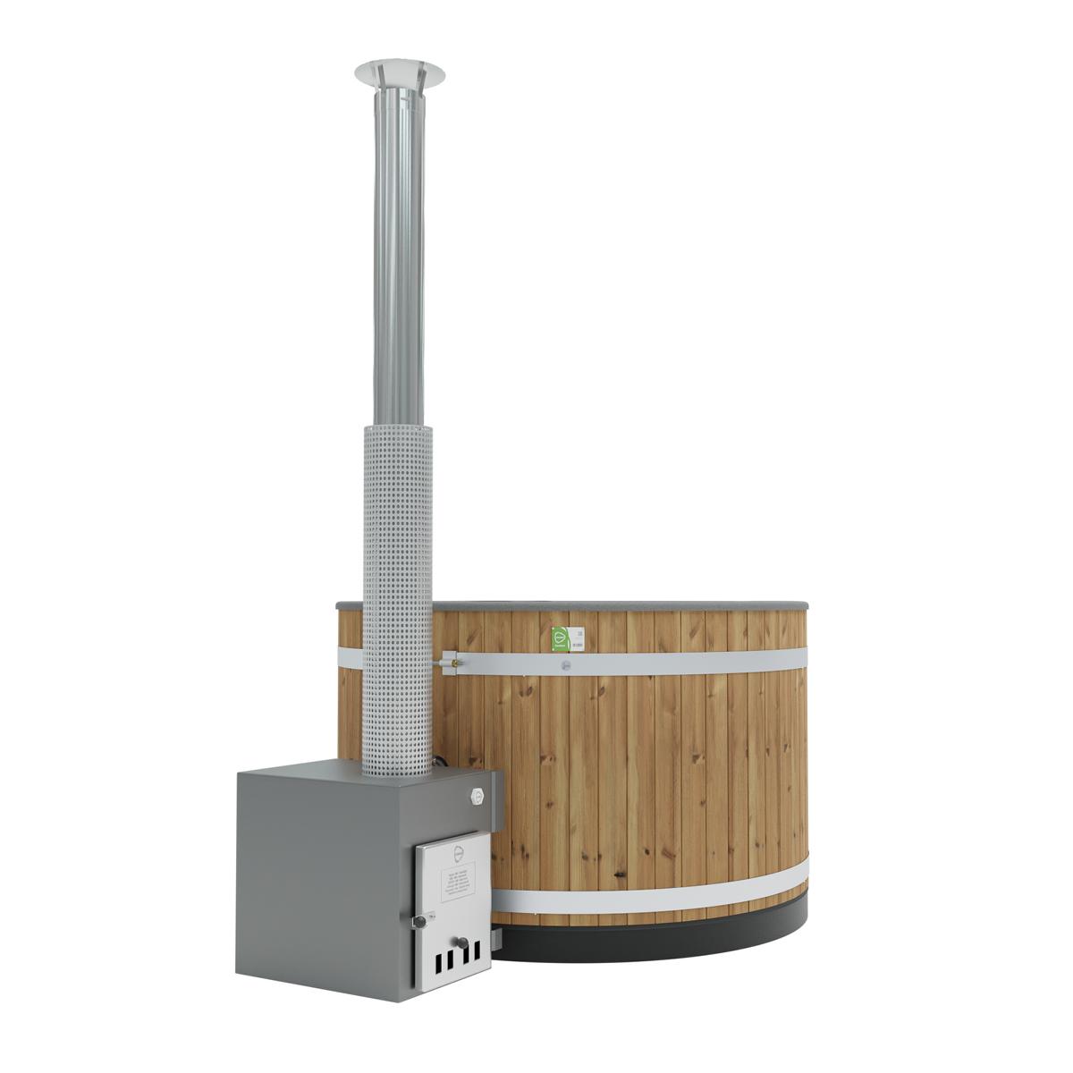 Kunststoff Hottub Family Tub M (Ø 170 cm) Thermoholz