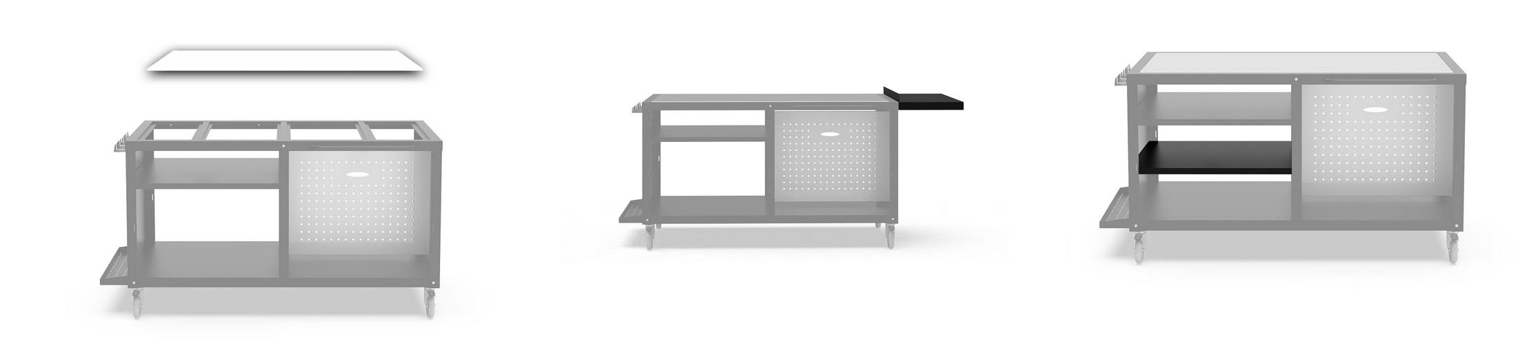 Alfa Cooking Station 160 mit Edelstahlplatte