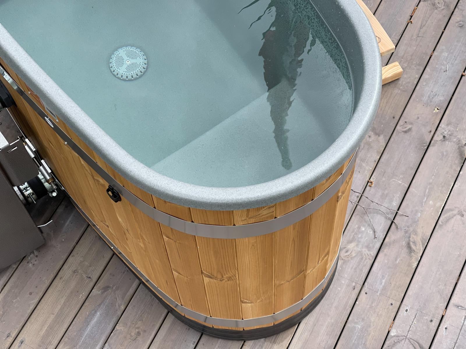 Kunststoff Badefass Tiny S Thermoholz - Aktionspaket