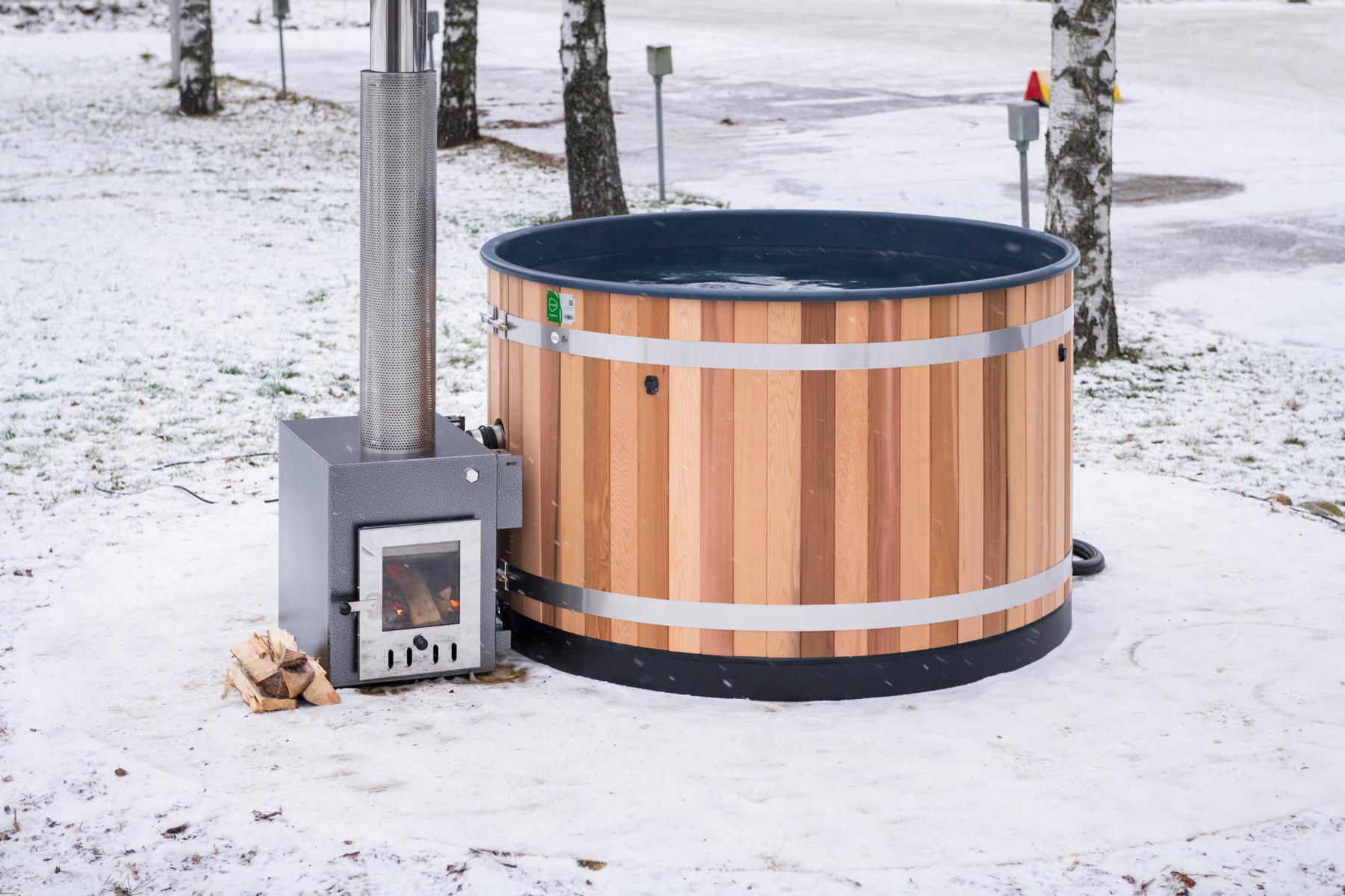 Kunststoff Badefass Steady M (Ø 170 cm) Red Cedar