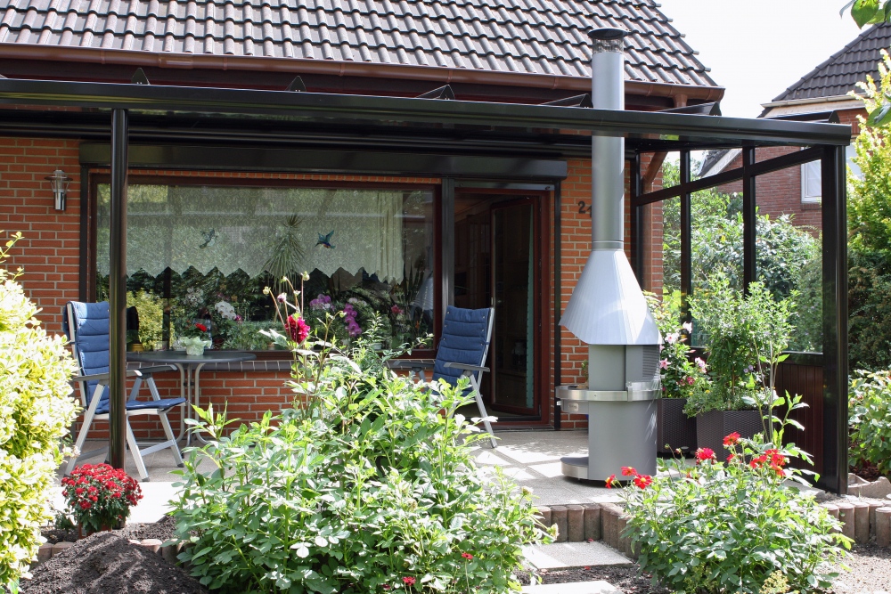 HERMAPRO 1 m Schornstein Verlängerung für Vario 80 - Grau