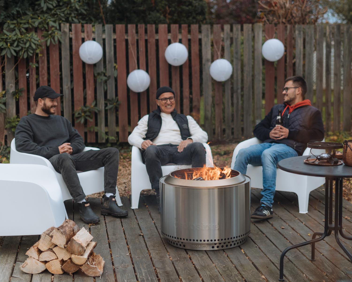 Solo Stove Fire Pit Yukon 2.0 mit Standfuß - Stainless Steel - Feuerschale - Feuerstelle - Feuertonn