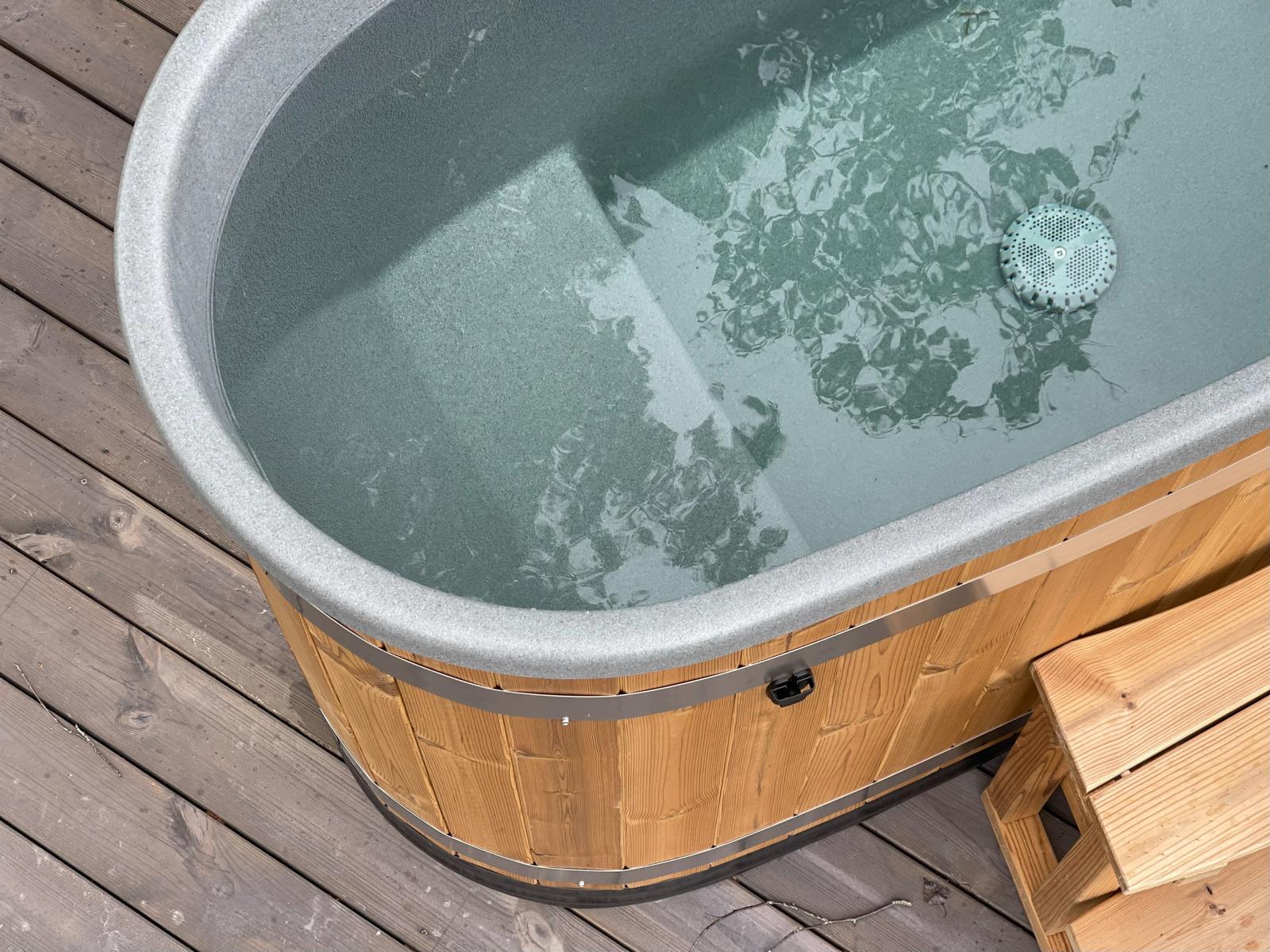 Kunststoff Badefass Tiny S Thermoholz - Aktionspaket