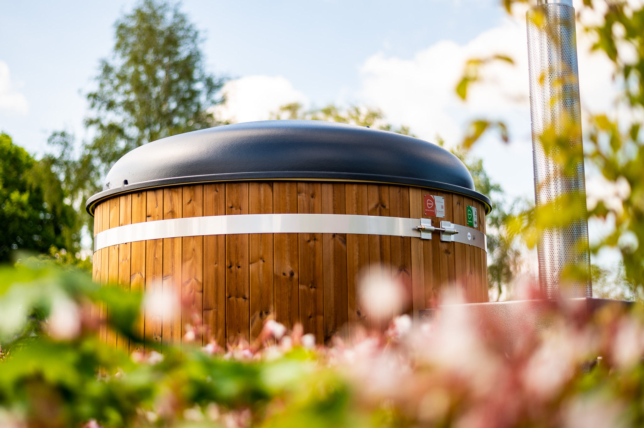 Kunststoff Badefass Steady M (Ø 170 cm) Thermoholz