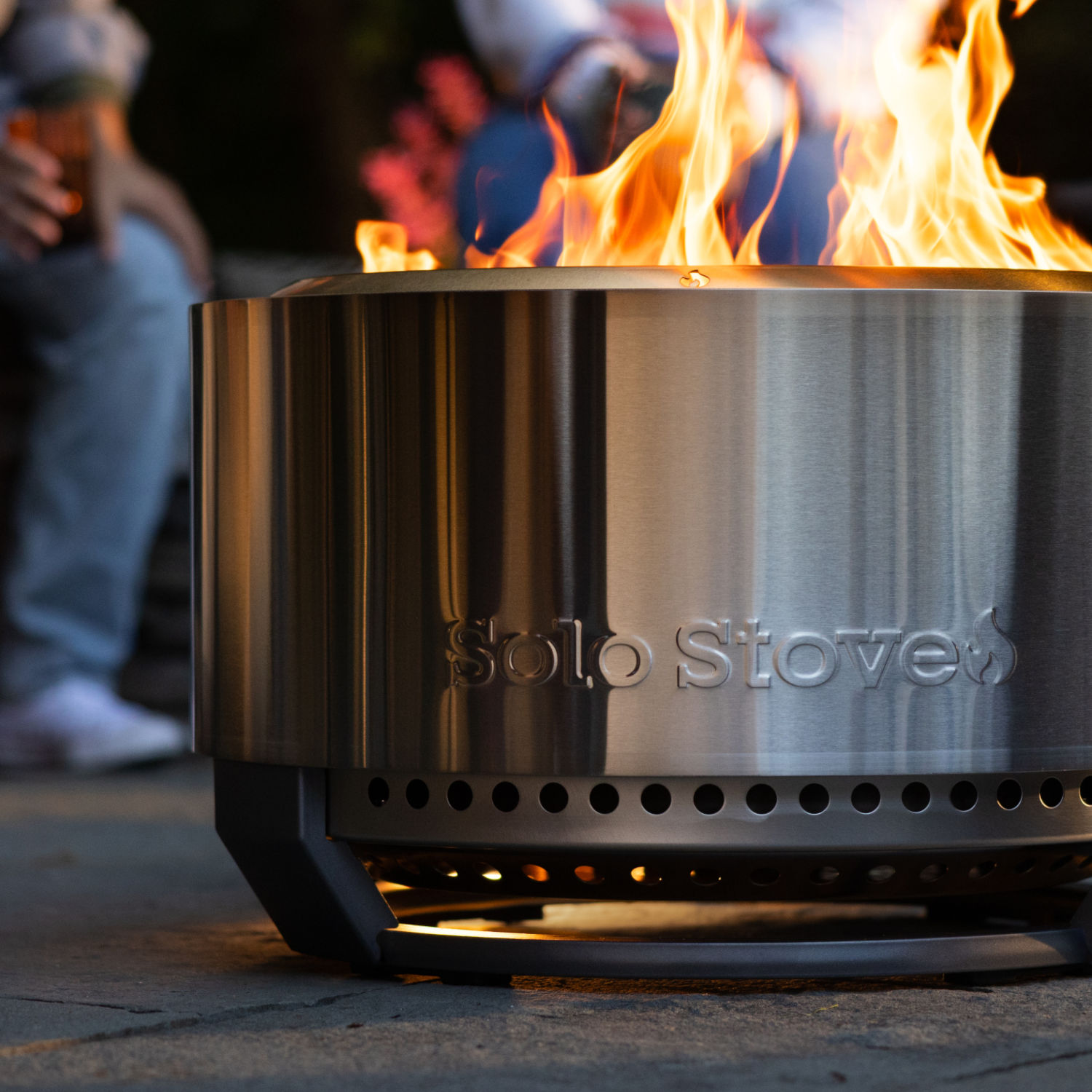 Solo Stove Fire Pit Summit 19,5" mit Standfuß - Stainless Steel - Feuerschale - Feuerstelle - Feuertonne