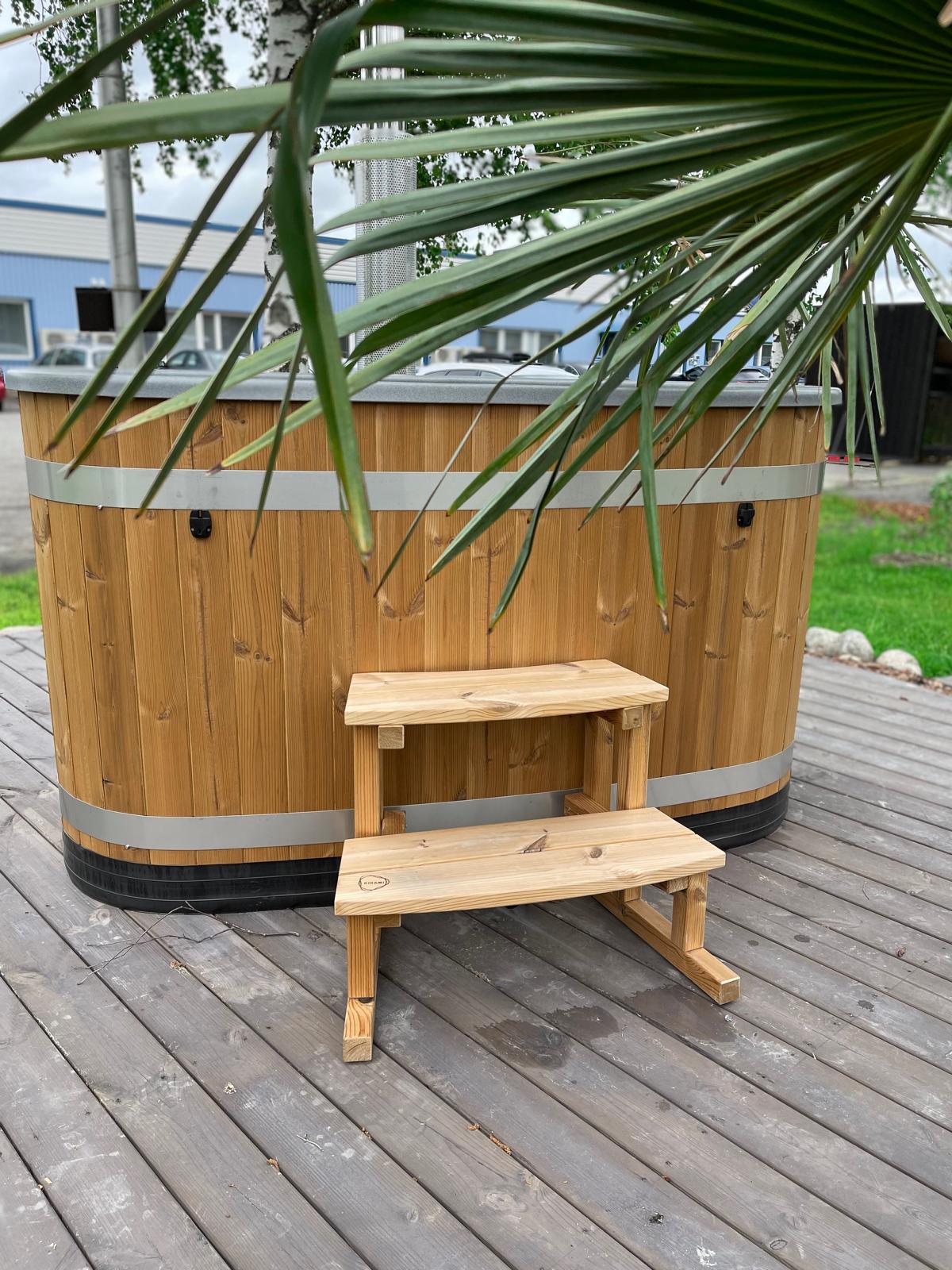 Kunststoff Badefass Tiny S Thermoholz - Aktionspaket