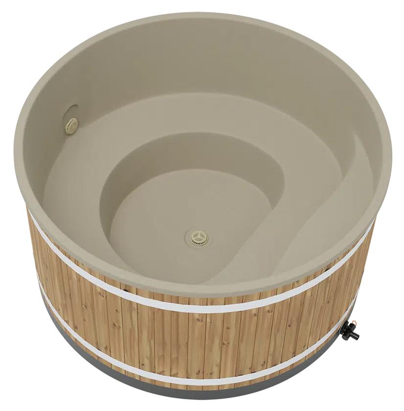 Badefass Family L (Ø 200 cm) mit Rexener Bioheater - Aktionspaket