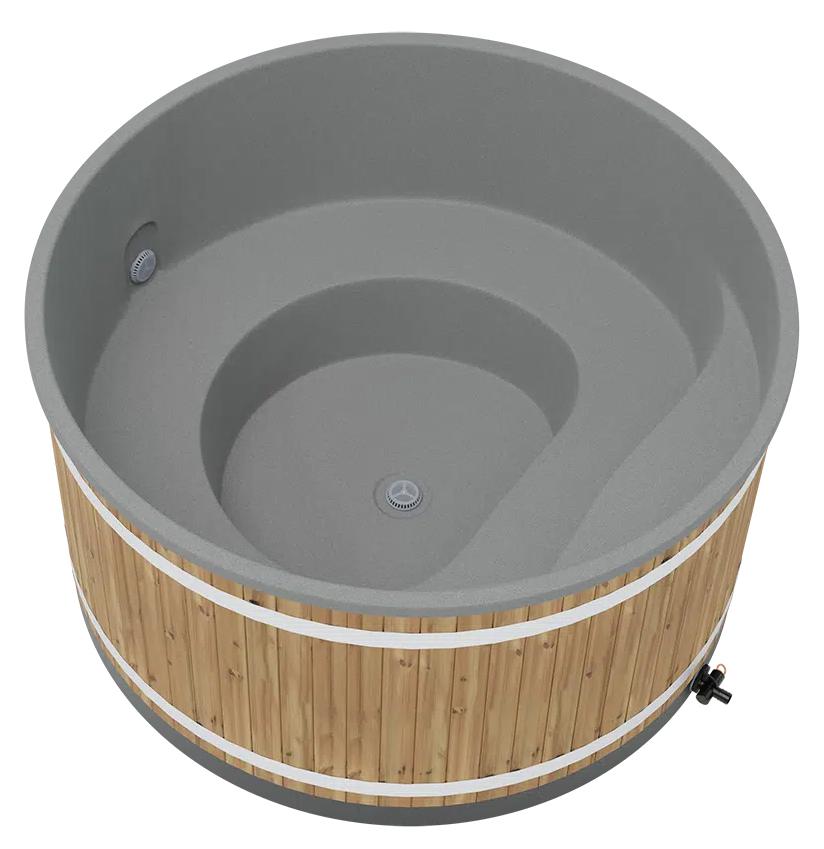 Badefass Family L (Ø 200 cm) mit Rexener Bioheater - Aktionspaket