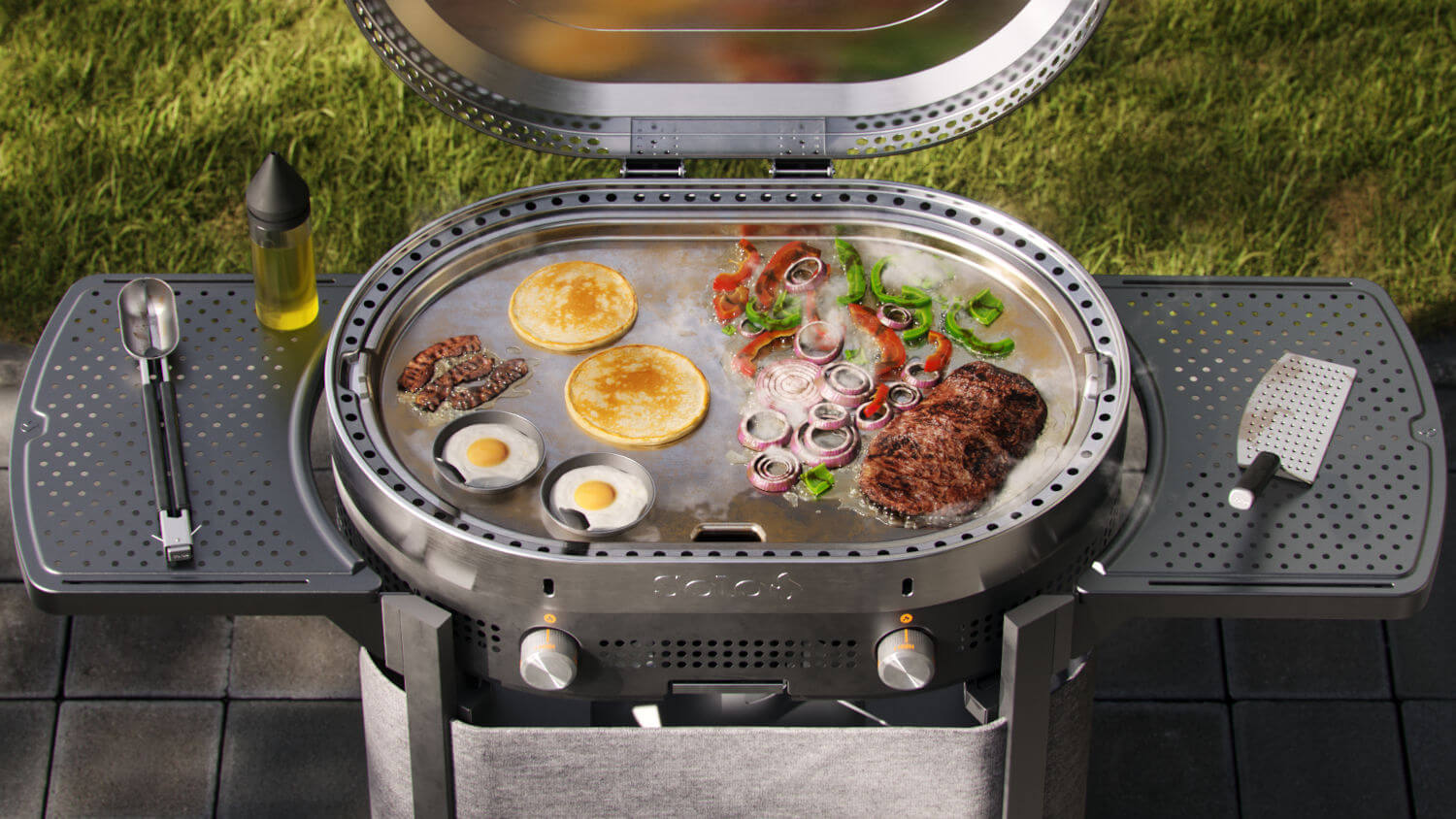 Solo Stove Steelfire 30" Edelstahl-Grillplatte mit Stand