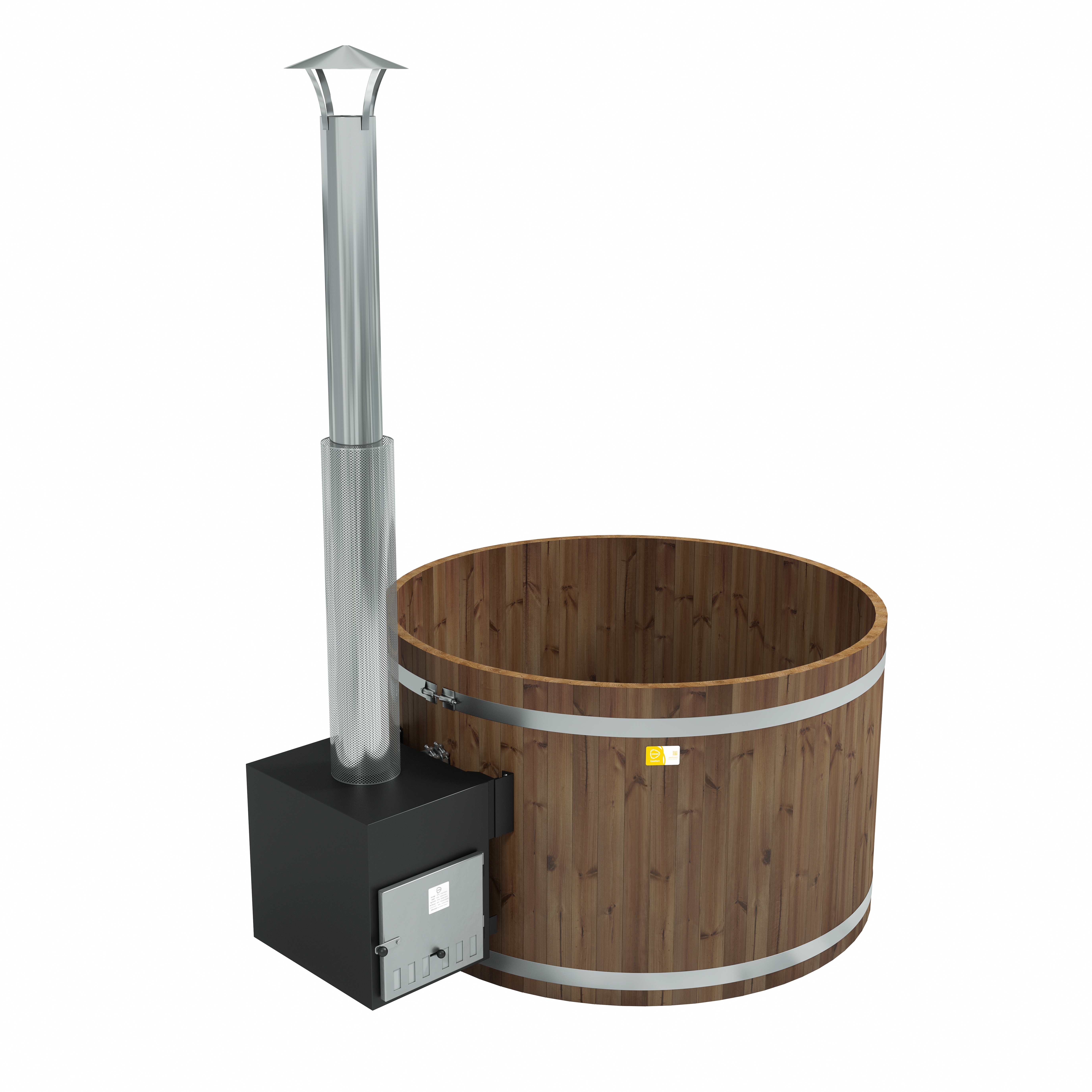 Holz Badezuber Woody M Thermoholz mit Ofen Cube