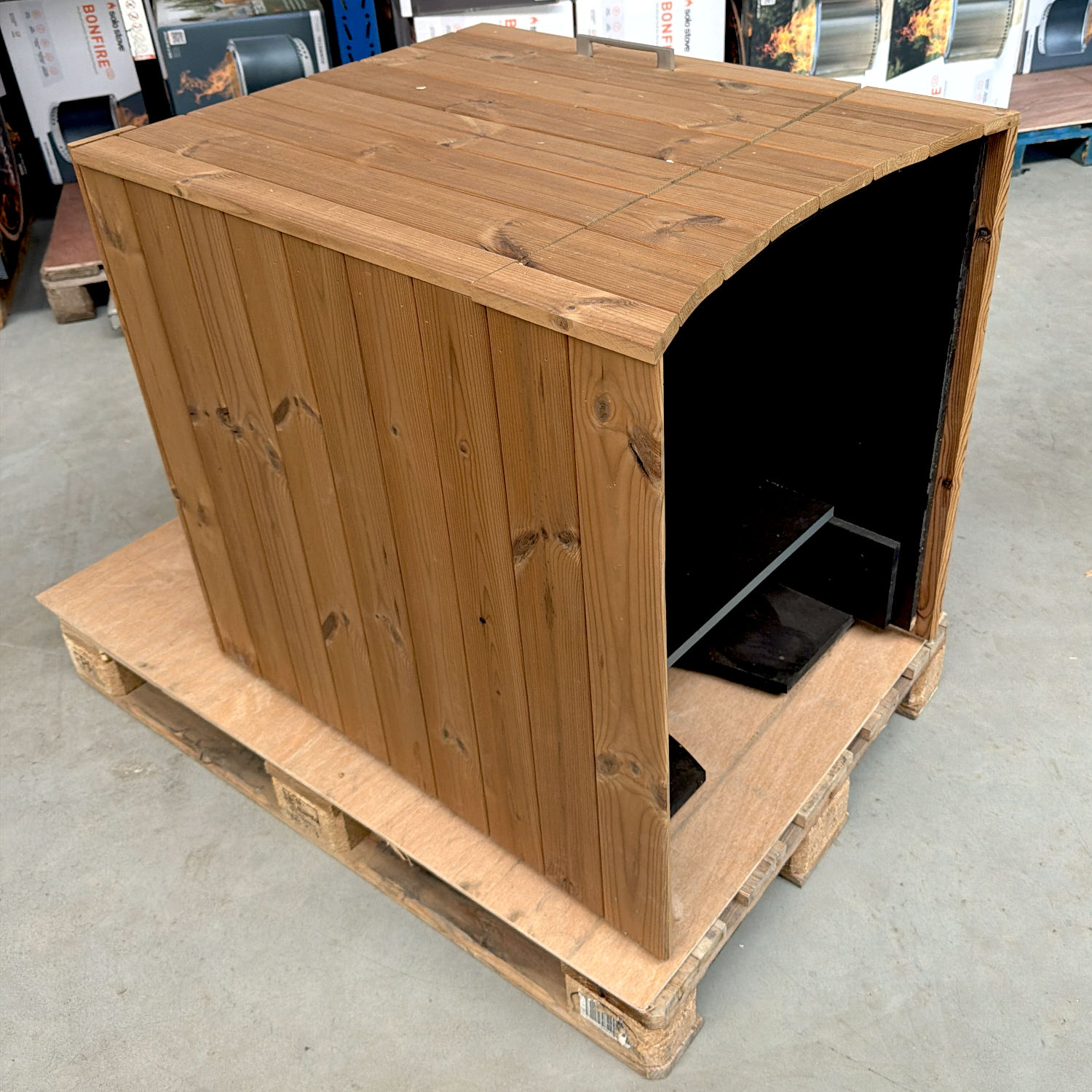 Einzelstück Thermoholz Technikbox für Rexener Bioheater PR 200