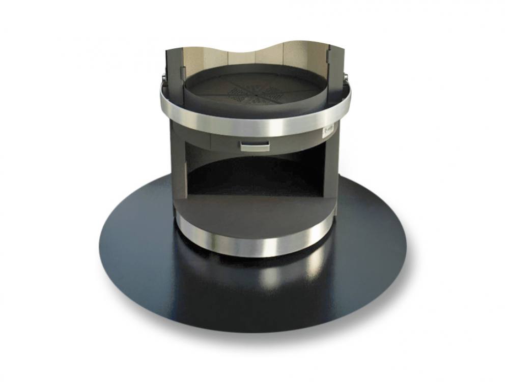 HERMAPRO Bodenplatte Ø 123 cm Stahl - Anthrazit