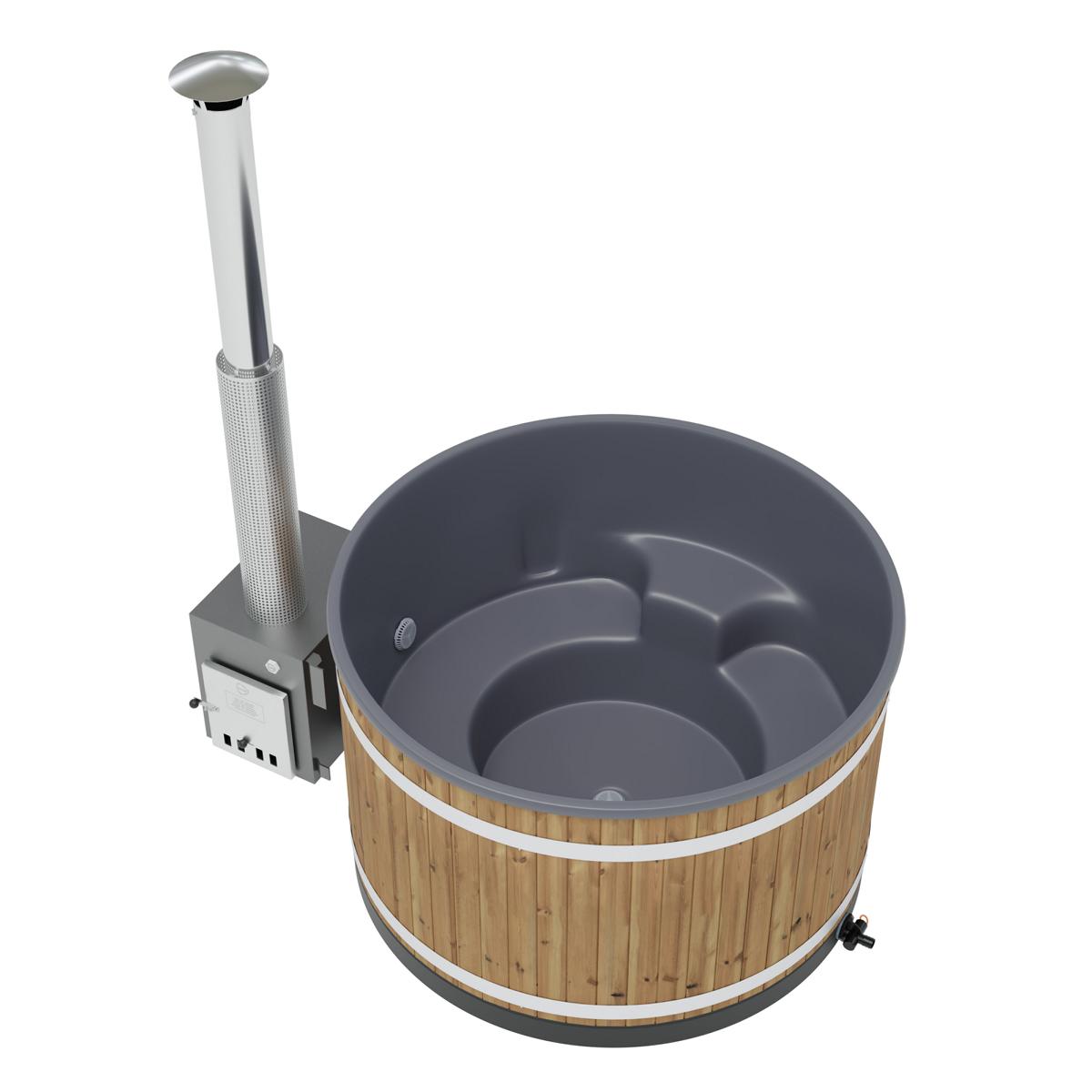 Kunststoff Badefass Steady M (Ø 170 cm) Thermoholz