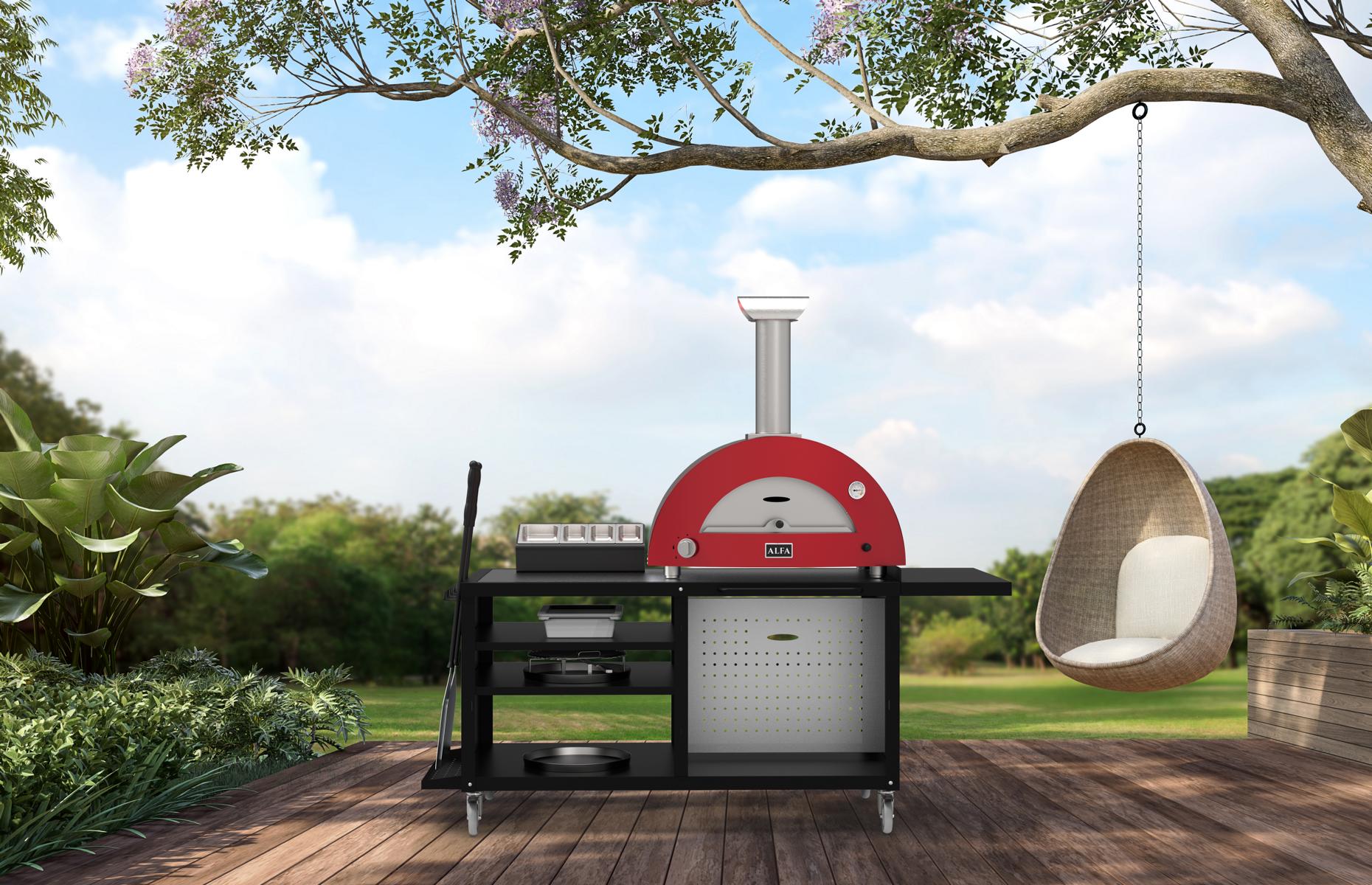 Alfa Cooking Station 160 mit Edelstahlplatte