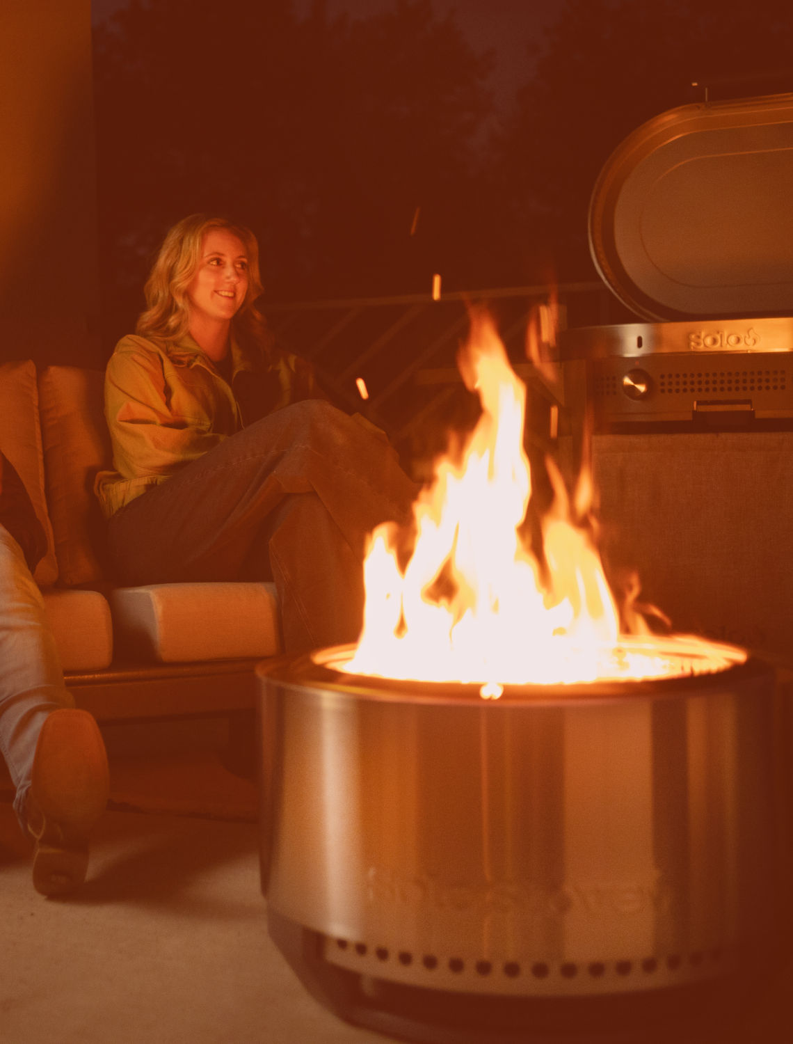 Solo Stove Fire Pit Summit 19,5" mit Standfuß - Stainless Steel - Feuerschale - Feuerstelle - Feuertonne
