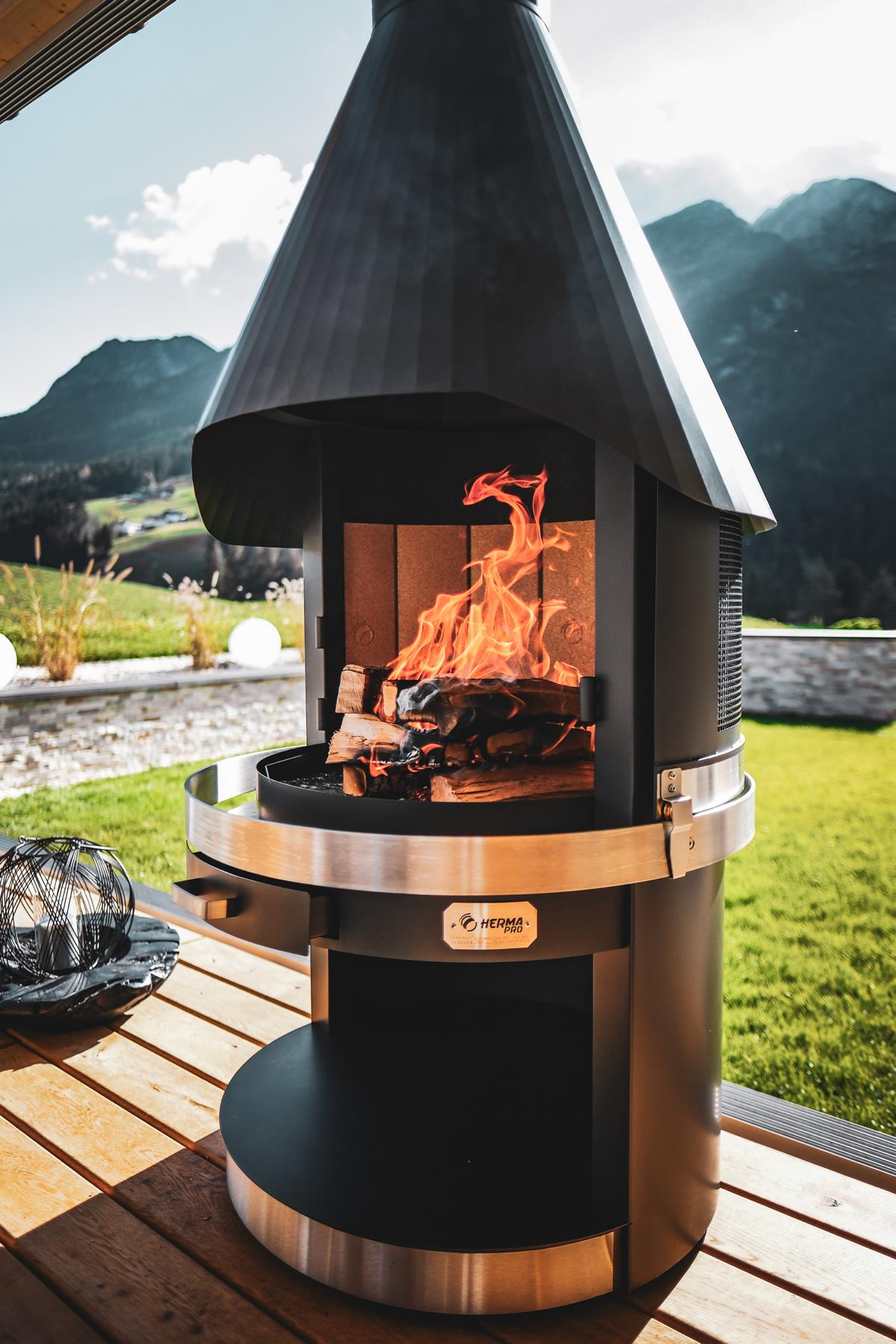 HERMAPRO Gartenkamin & Grill Vario 70