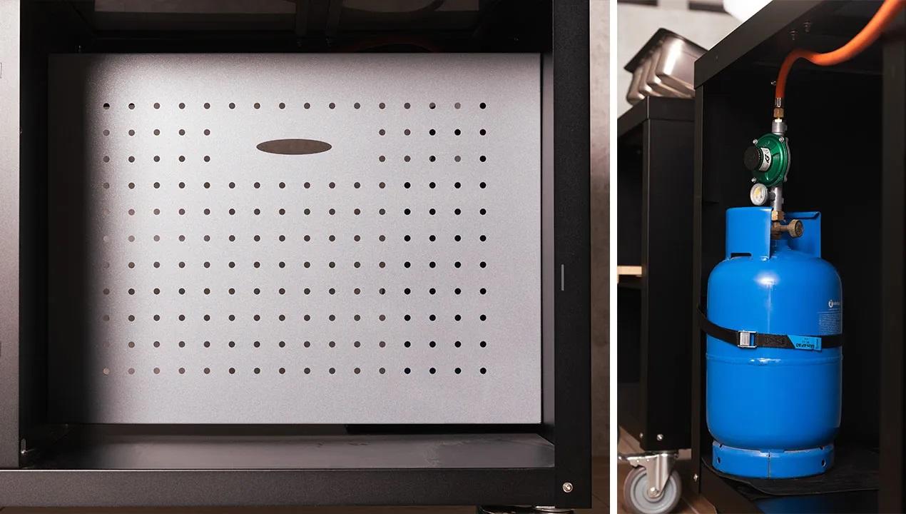 Gasflaschen-Abdeckung für Alfa Forni Cooking Station