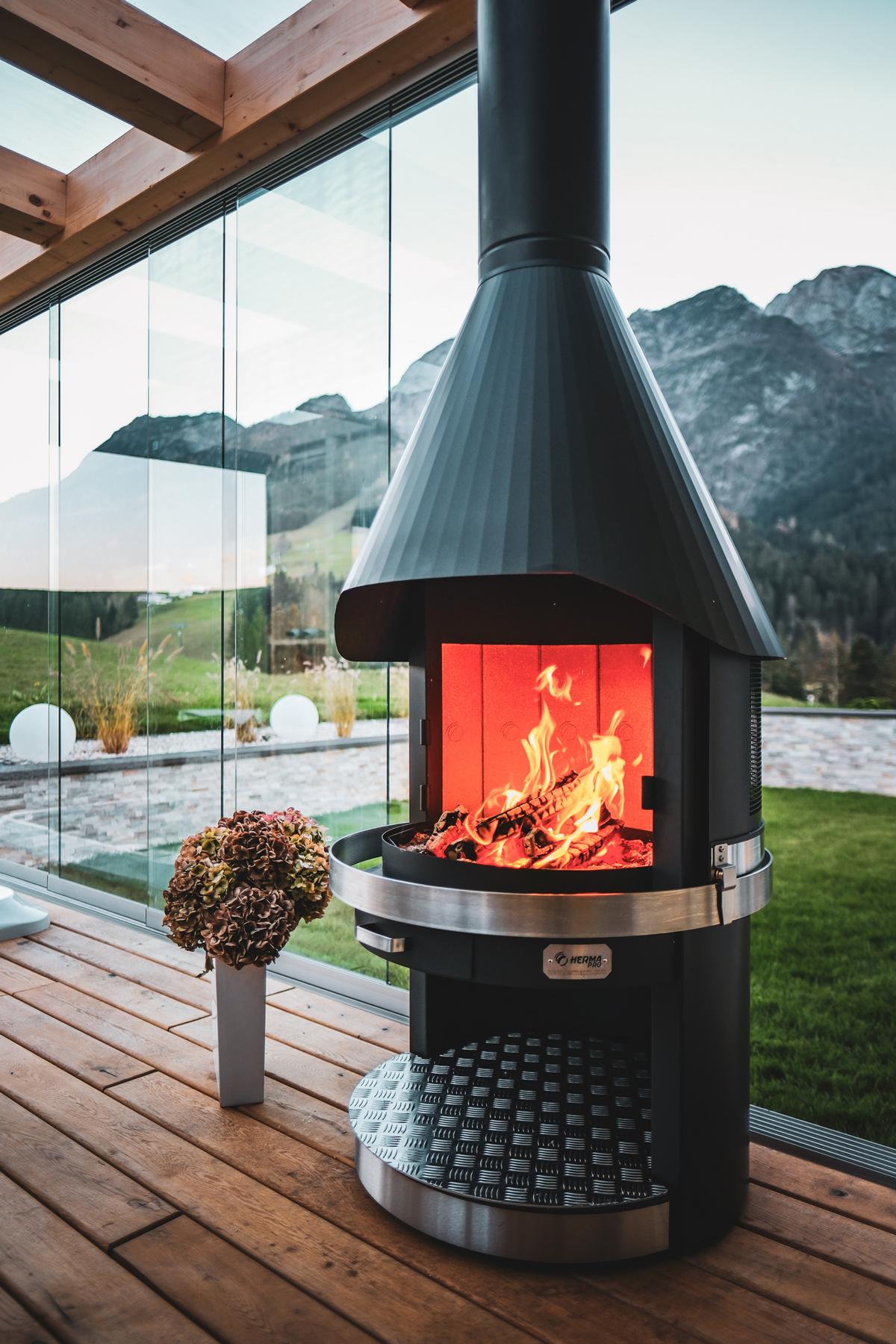 HERMAPRO Gartenkamin & Grill Vario 70