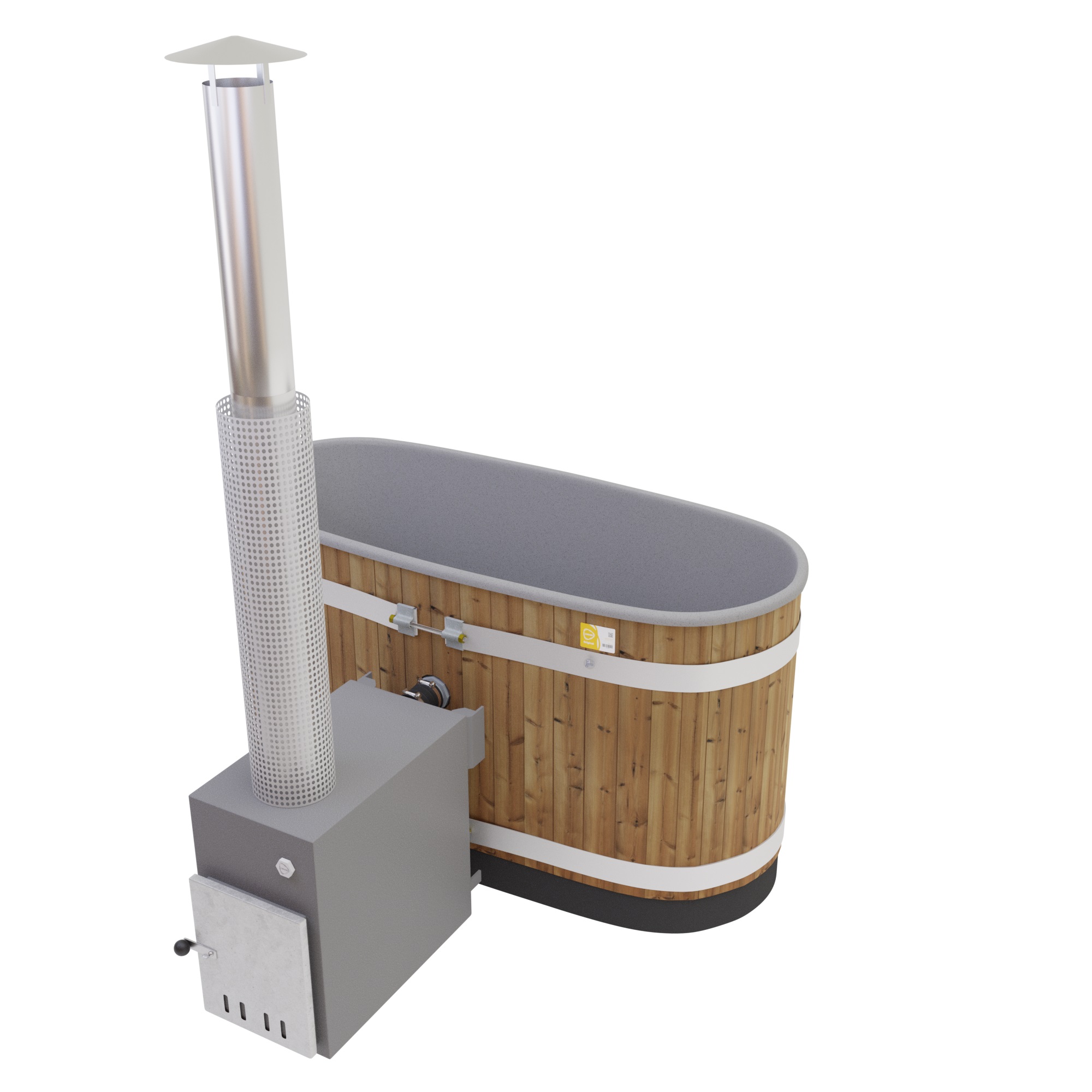 Kunststoff Badefass Tiny S Thermoholz - Aktionspaket