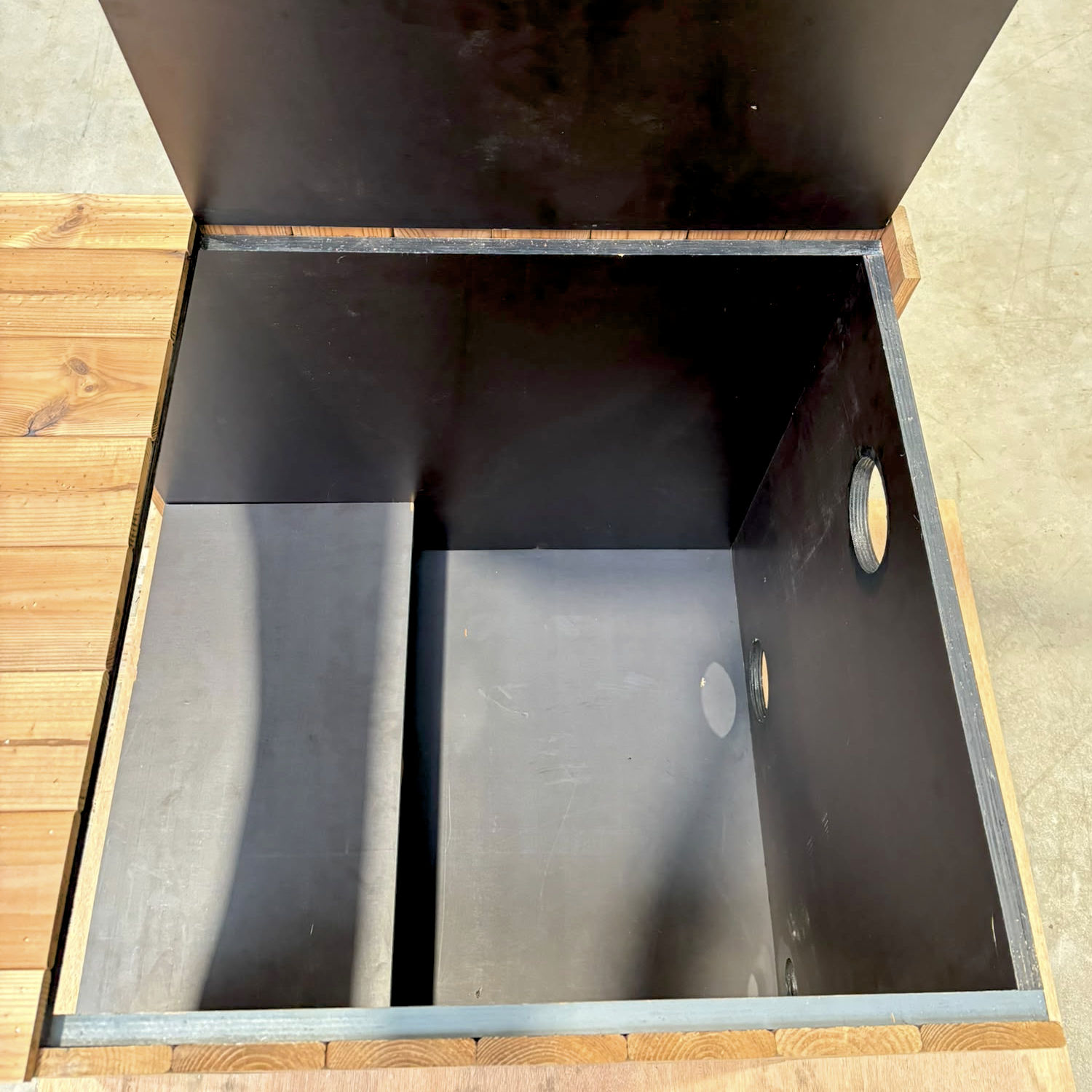 Einzelstück Thermoholz Technikbox für Rexener Bioheater PR 200