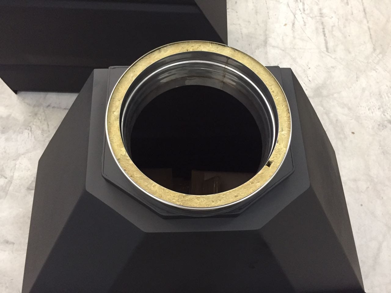 Edelstahl Schornstein Adapter - doppelwandig - (Braai)