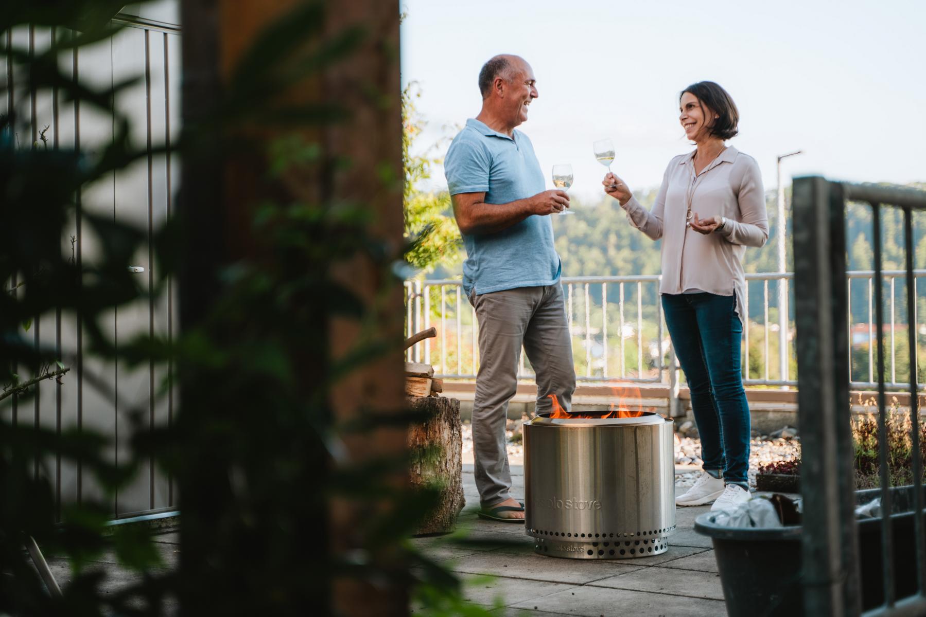 Solo Stove Fire Pit Bonfire 2.0 mit Standfuß - Stainless Steel - Feuerschale - Feuerstelle - Feuertonne