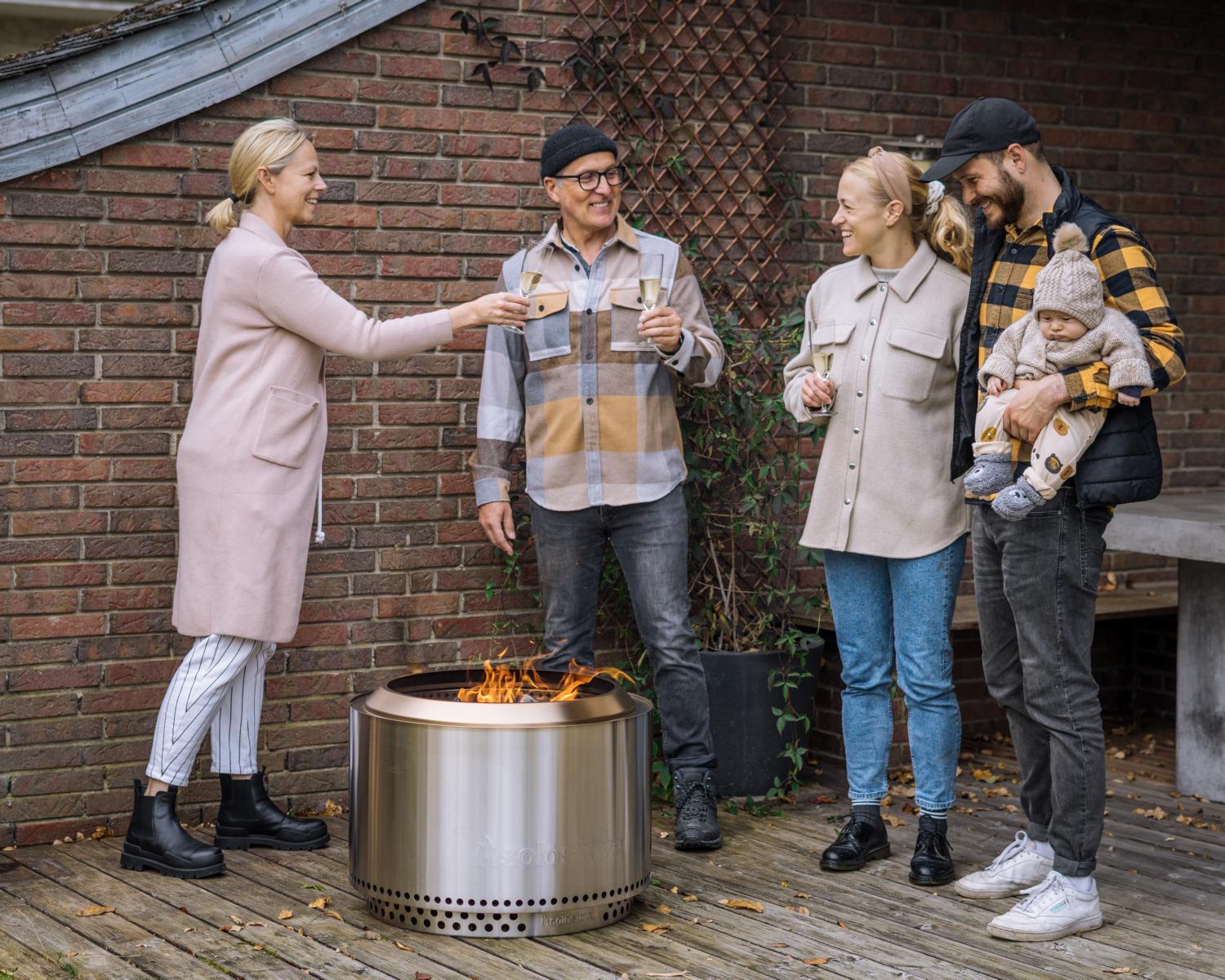 Solo Stove Fire Pit Yukon 2.0 mit Standfuß - Stainless Steel - Feuerschale - Feuerstelle - Feuertonn