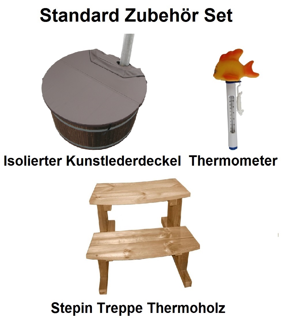 Holz Badezuber Woody L Thermoholz mit Ofen Sub