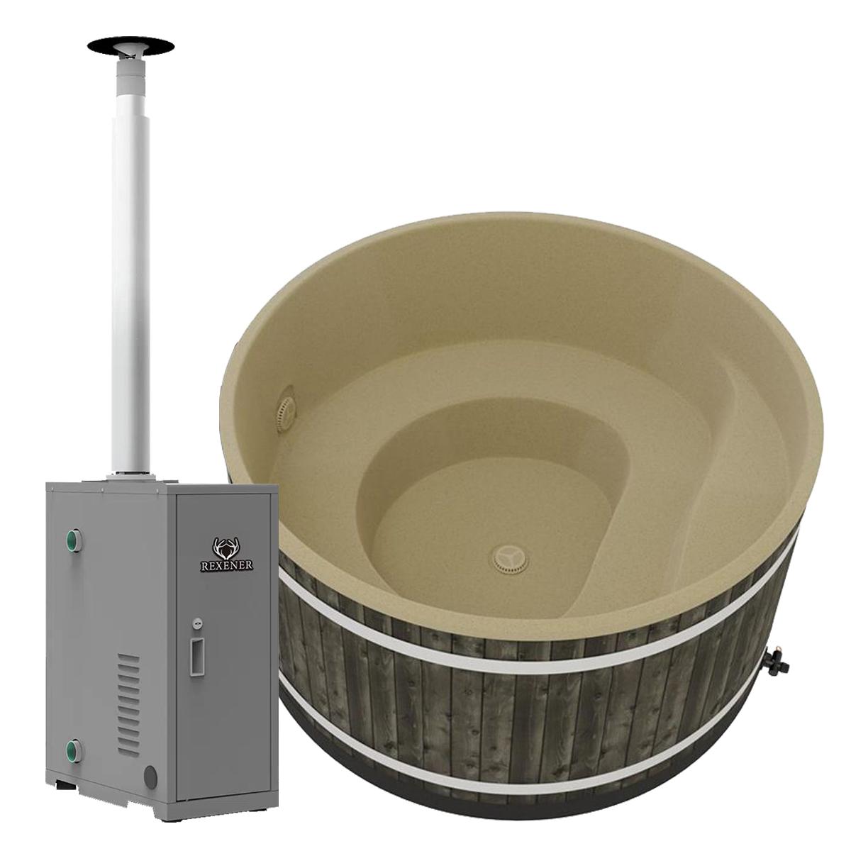 Kunststoff Badefass Family L (Ø 200 cm) mit Rexener Bioheater