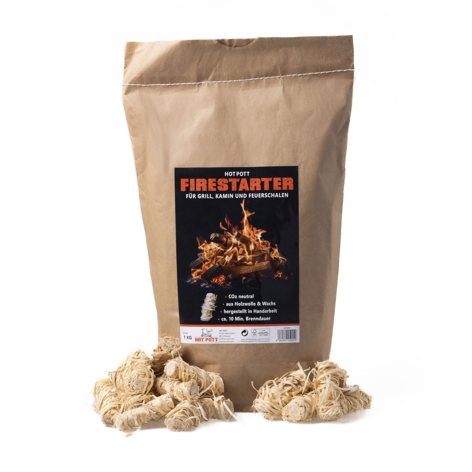 Set Holzspalter Kindling Cracker & Fäustel & Tadé Holzkorb & Firestarter 1kg