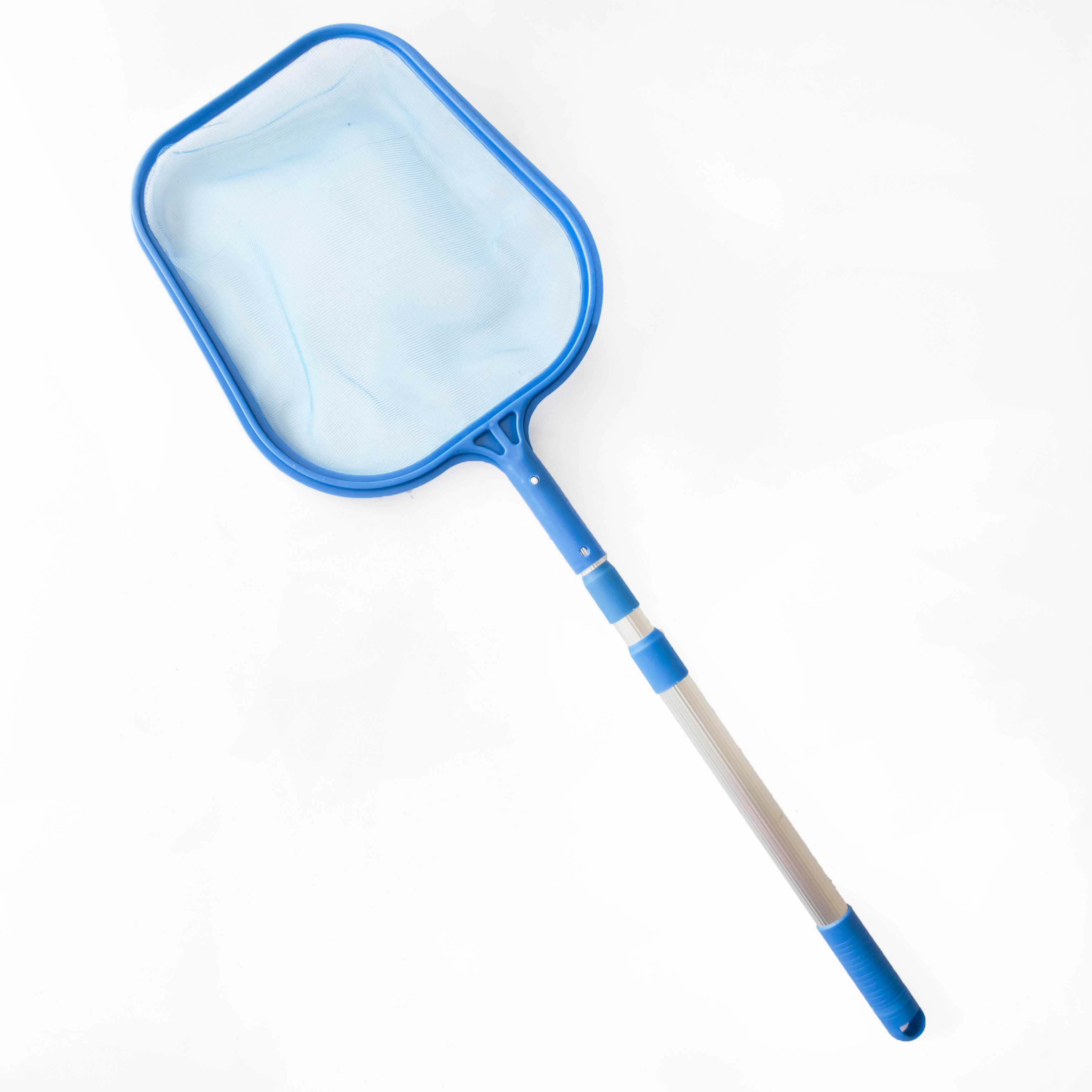 Laubkescher mit kurzer Teleskopstange