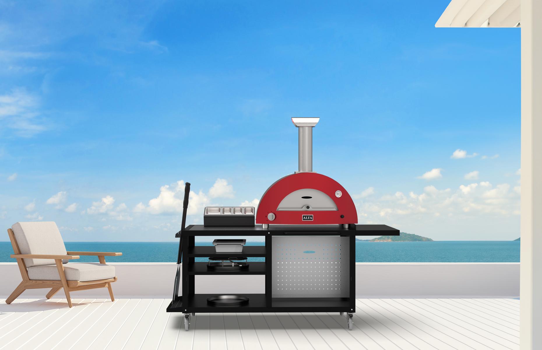 Alfa Cooking Station 160 mit Edelstahlplatte