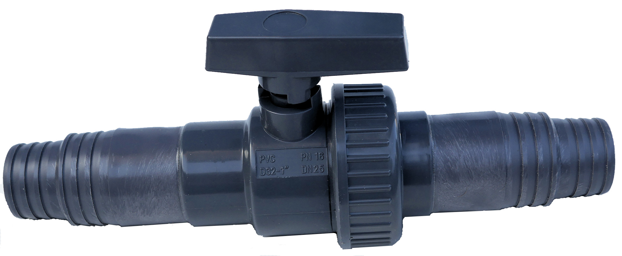 Kugelhahn mit Schlauchtüllen 32/38mm