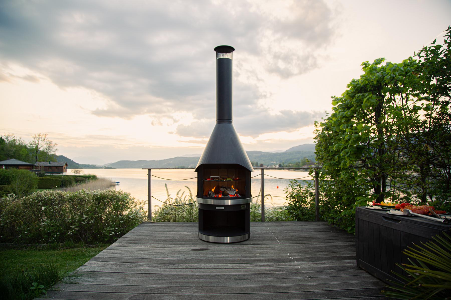 HERMAPRO Gartenkamin & Grill Vario 70