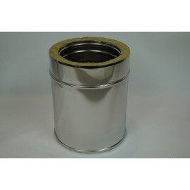 0,5 m Edelstahl Schornstein - doppelwandig - (Braai)