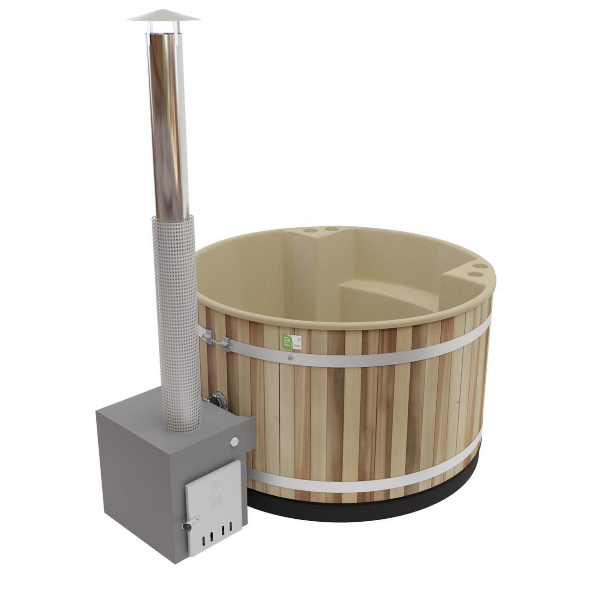 Kunststoff Hottub Family Tub M (Ø 170 cm) Red Cedar