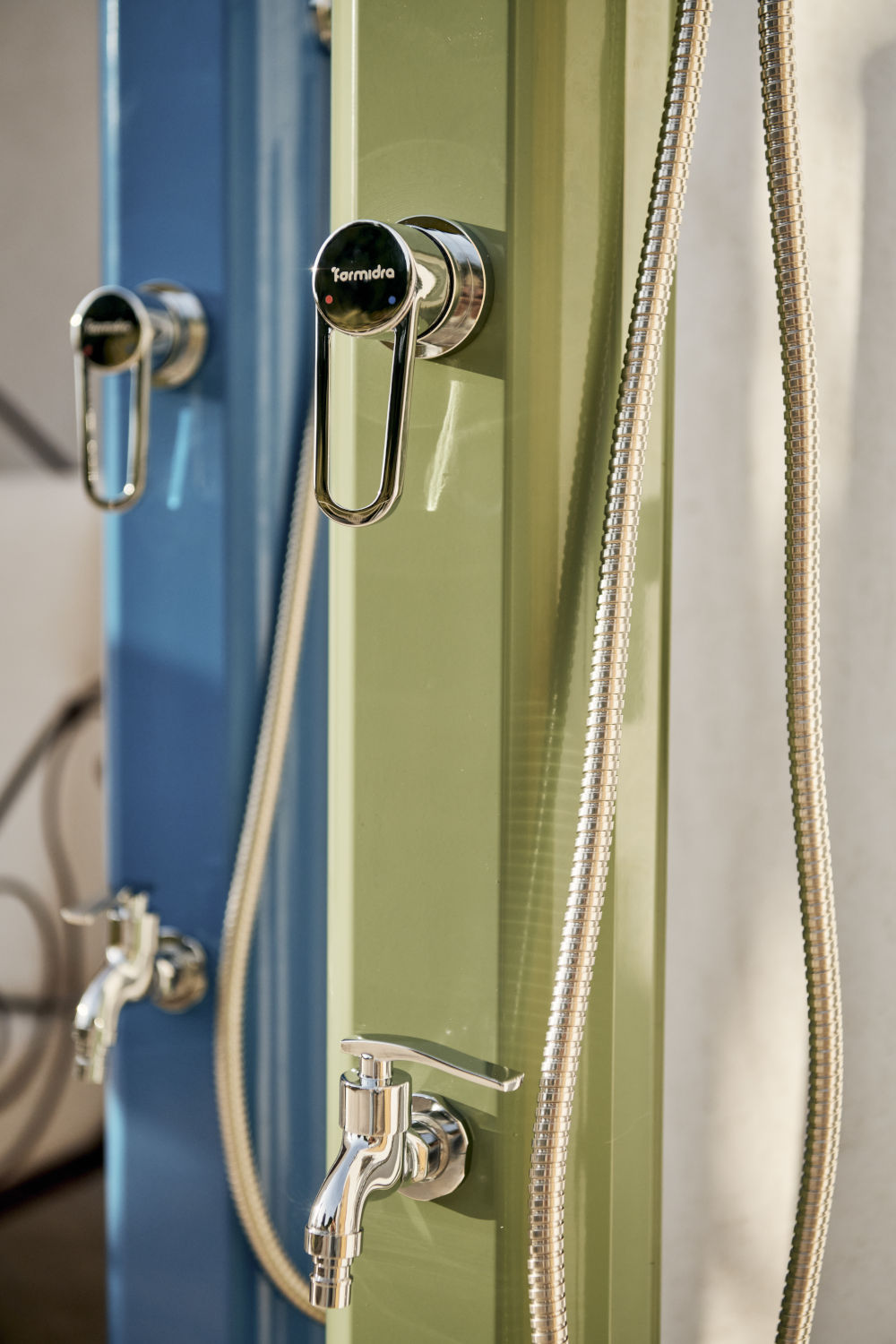 Solardusche Jolly Go Aluminium - Capriblau