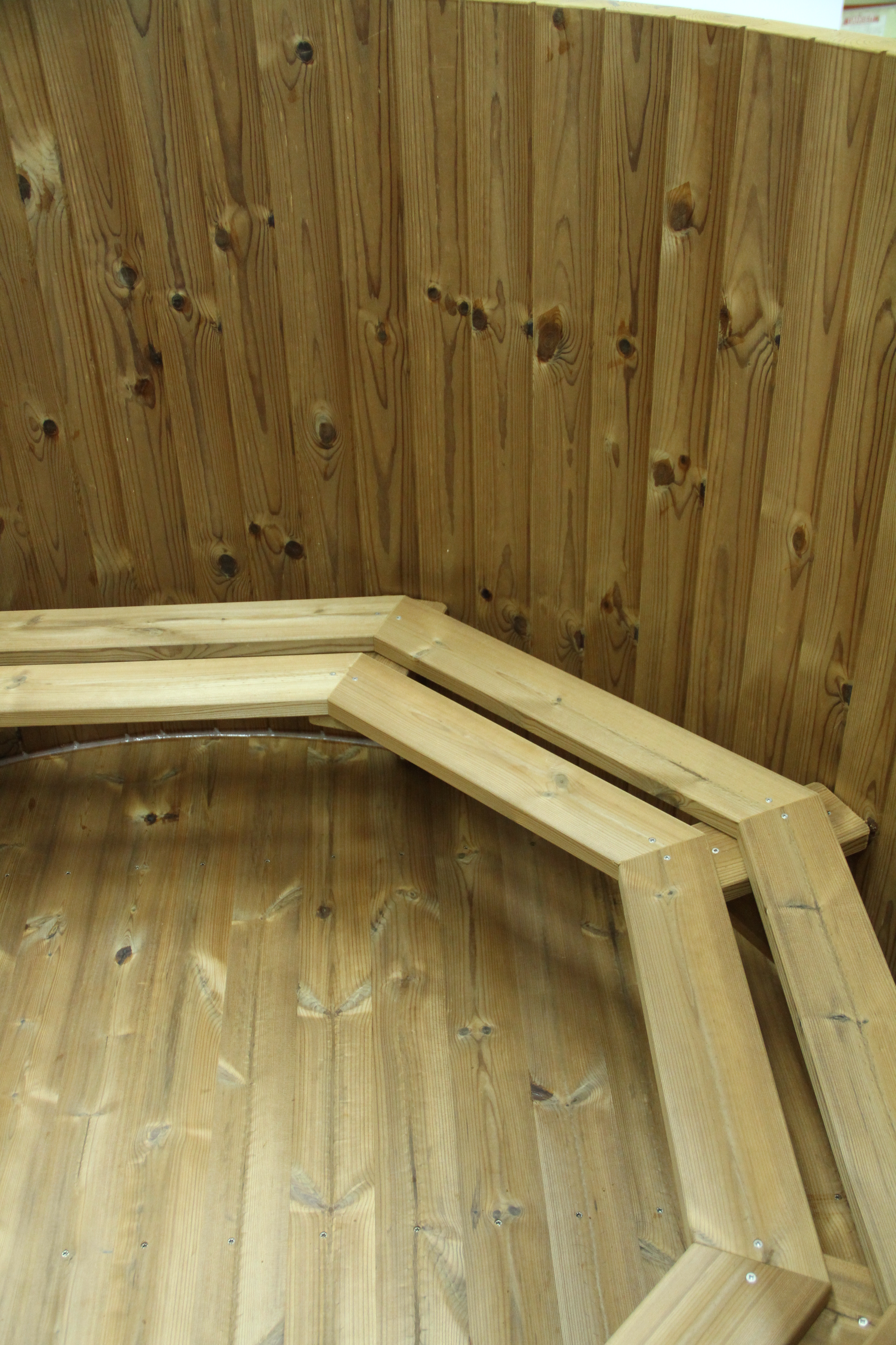 Holz Badezuber Woody L Thermoholz mit Ofen Tube