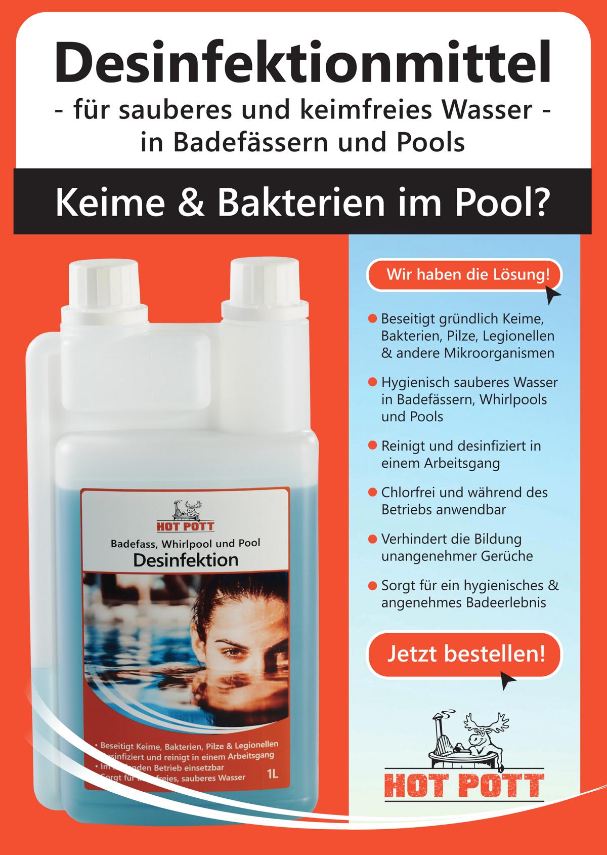 Reinigungs- & Desinfektionspaket für REXENER Bioheater Badefass & Whirlpool