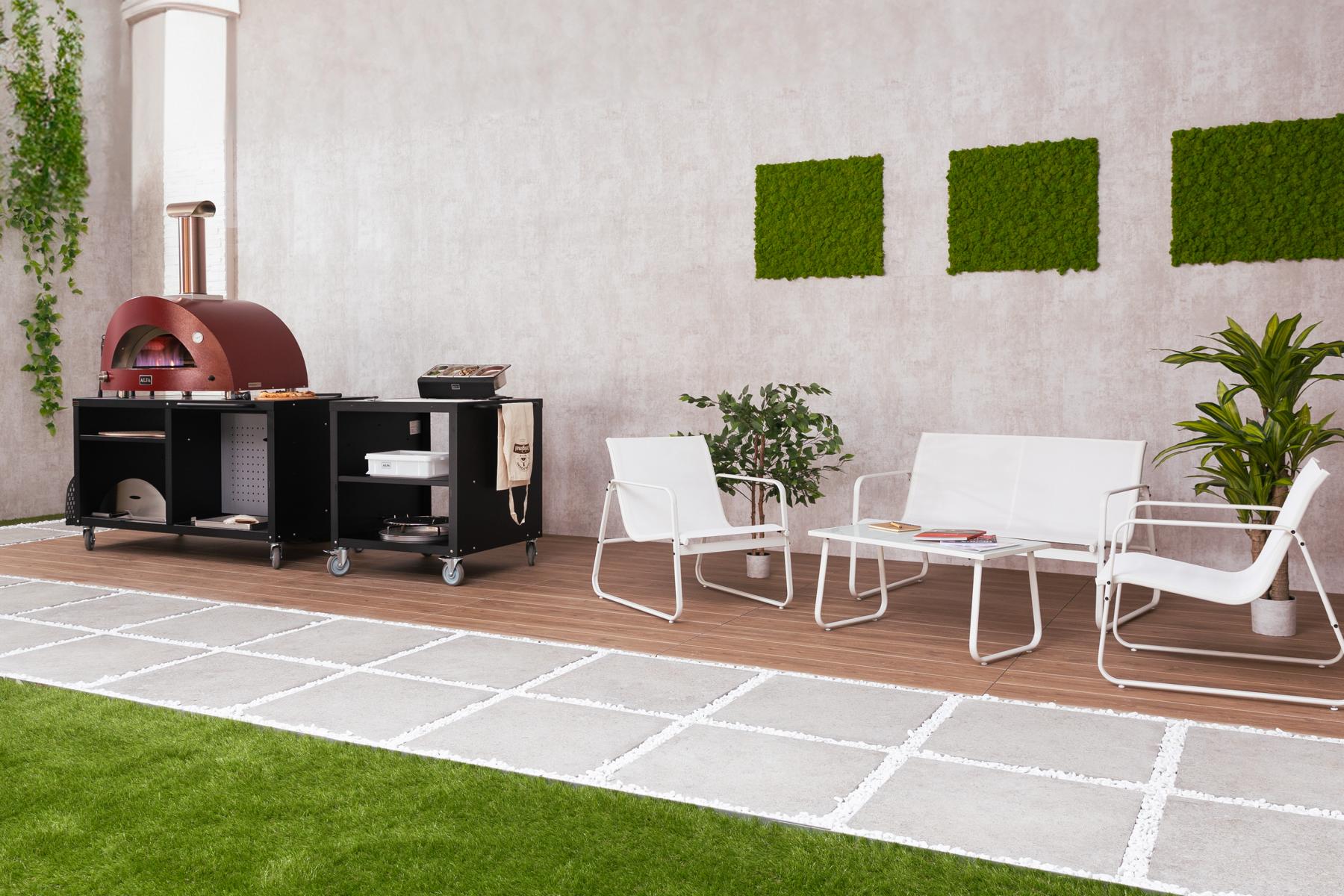 Alfa Cooking Station 160 mit Edelstahlplatte