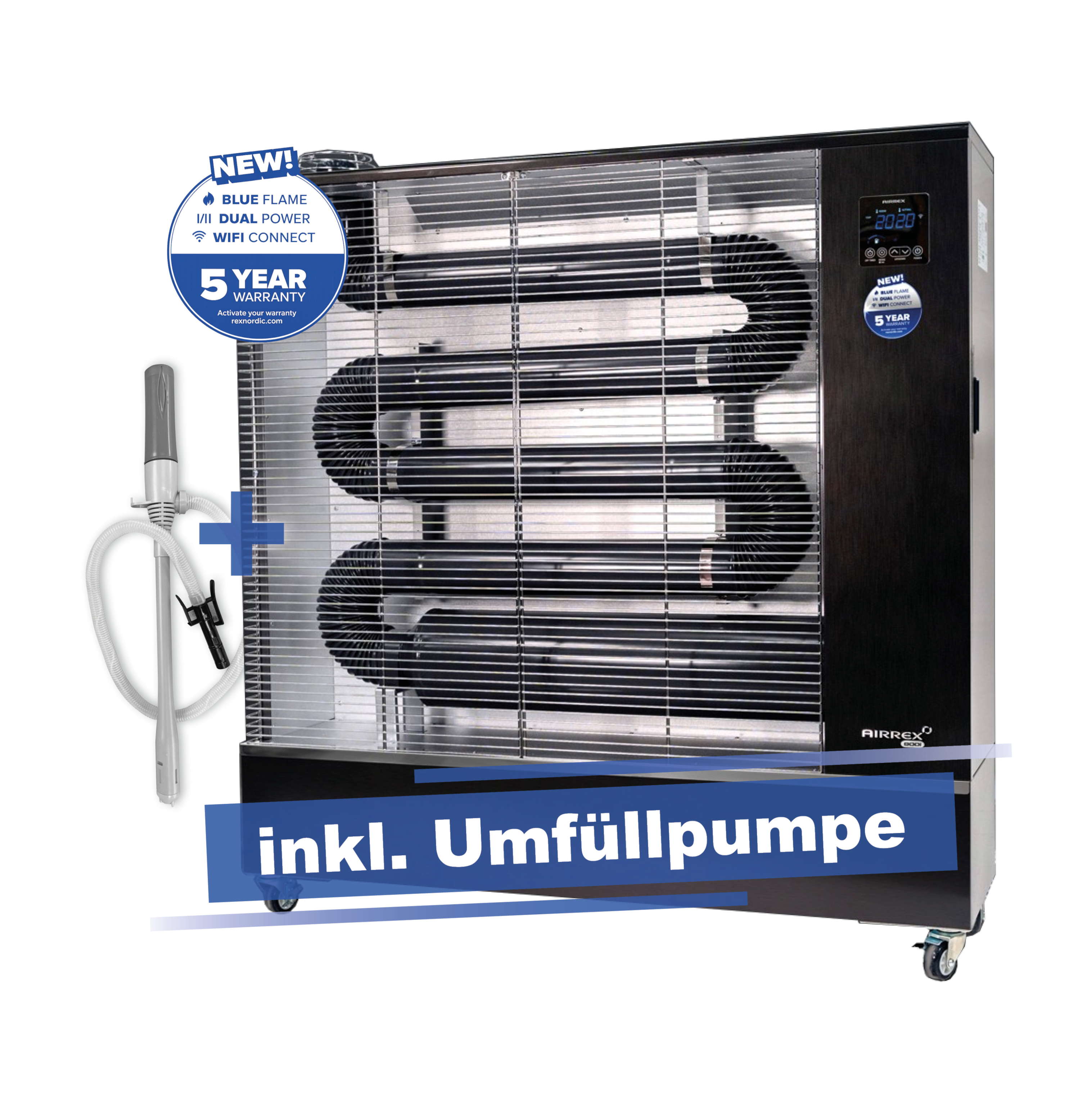 AIRREX Heizgerät AH-900i Blue Flame (WiFi) - Infrarotstrahler 19-24 kW
