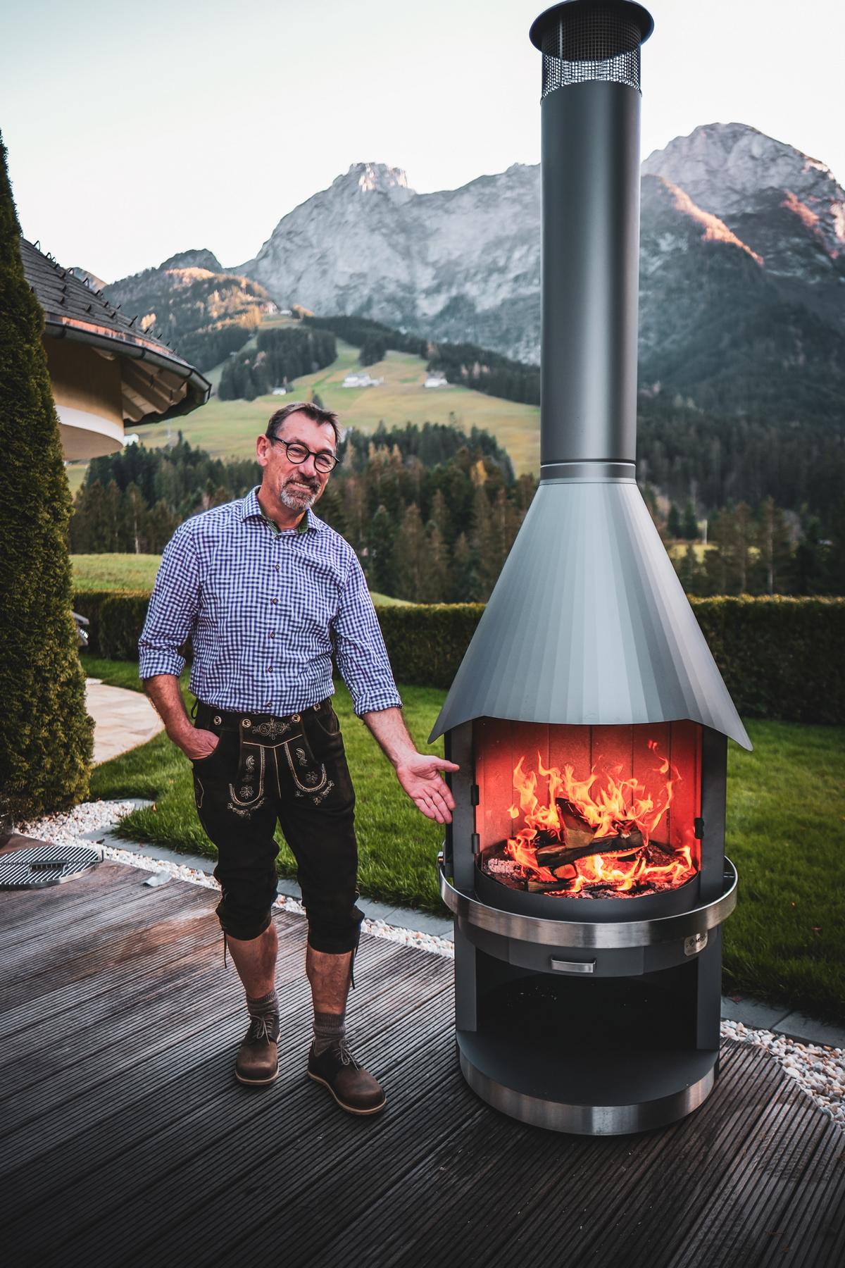 HERMAPRO Gartenkamin & Grill Vario 70