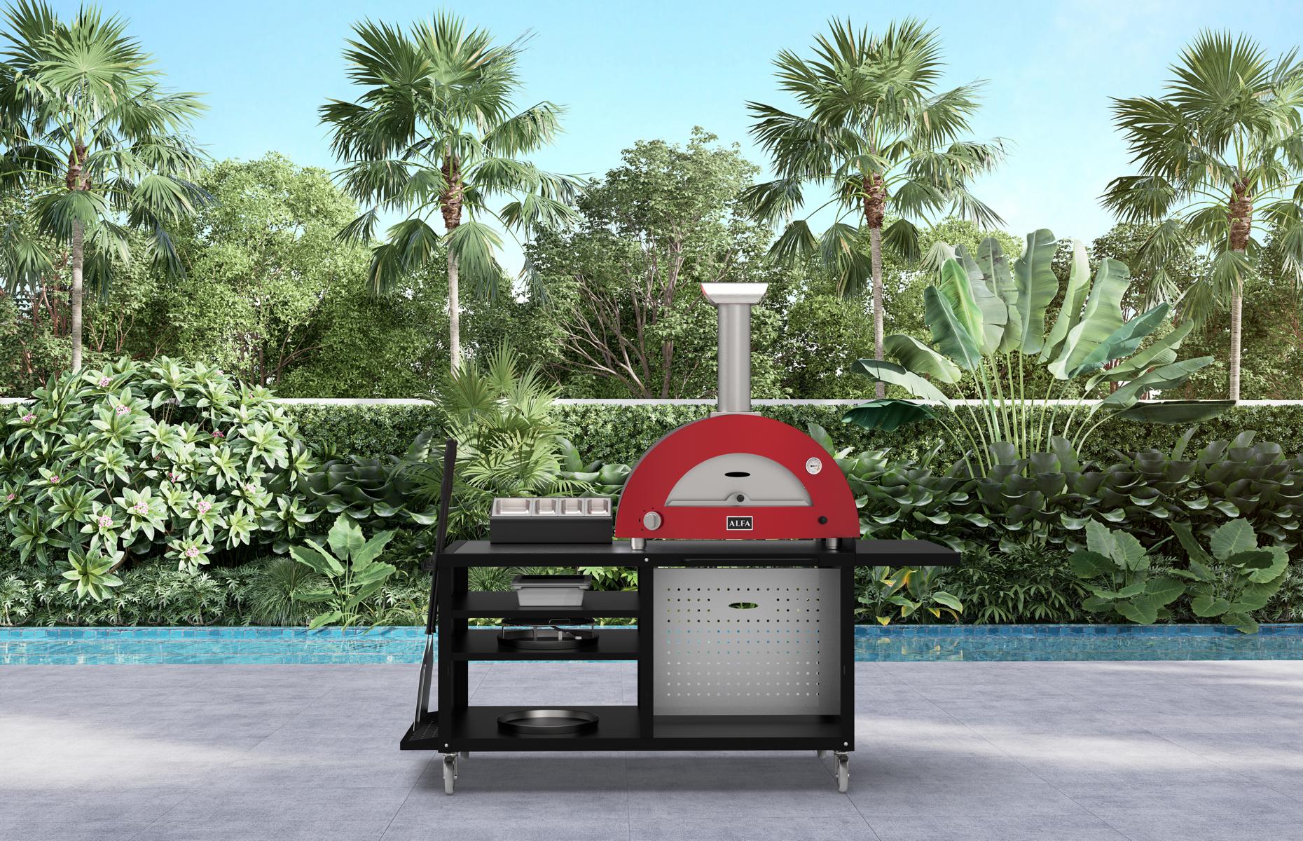 Alfa Cooking Station 160 mit Edelstahlplatte