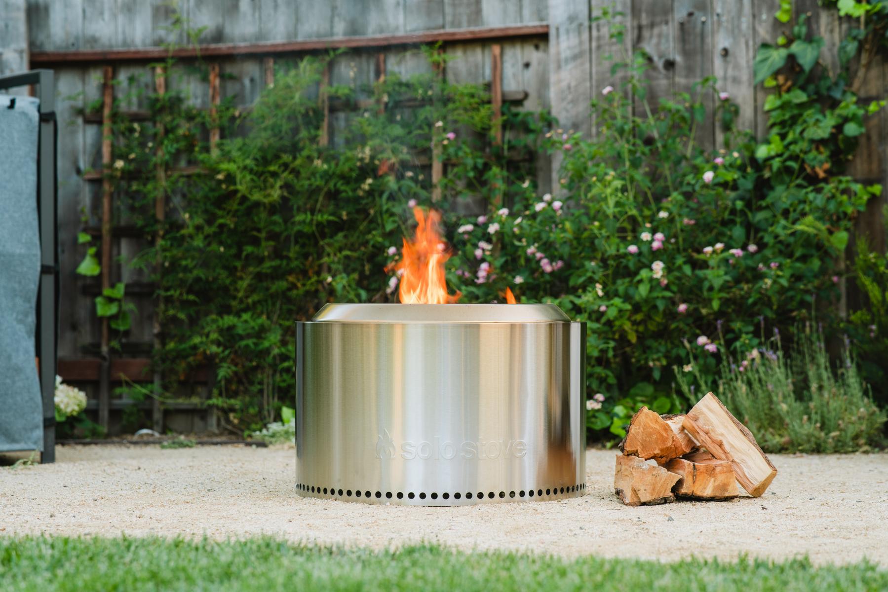 Solo Stove Fire Pit Yukon 2.0 mit Standfuß - Stainless Steel - Feuerschale - Feuerstelle - Feuertonn