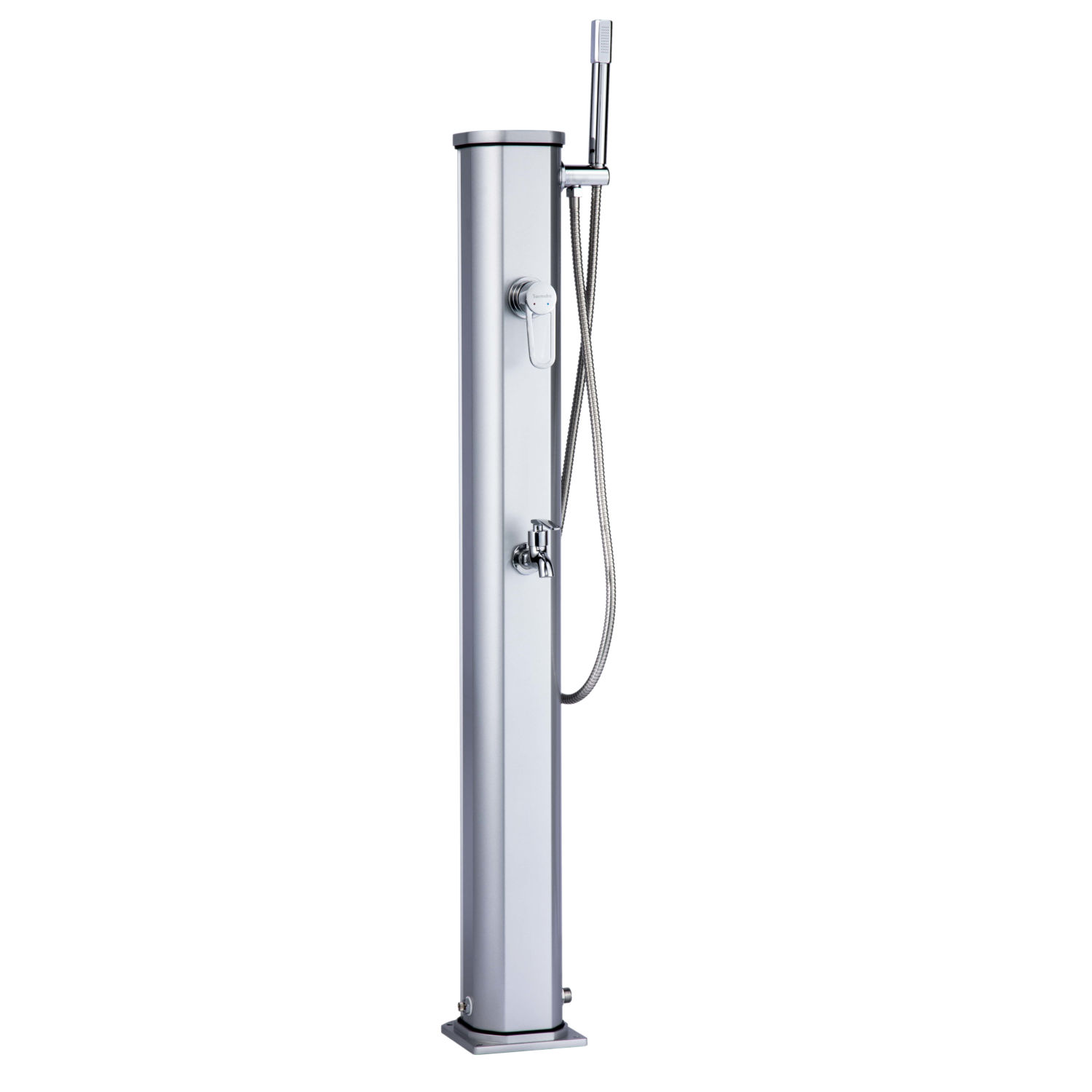 Solardusche Jolly Go Aluminium - Edelstahl Optik