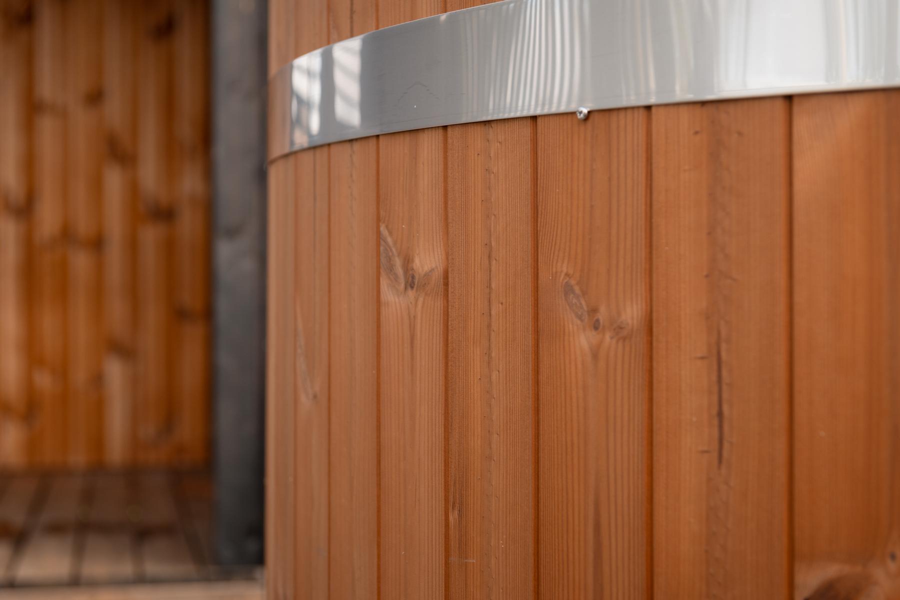 Kunststoff Badefass Family L (Ø 200 cm) Thermoholz