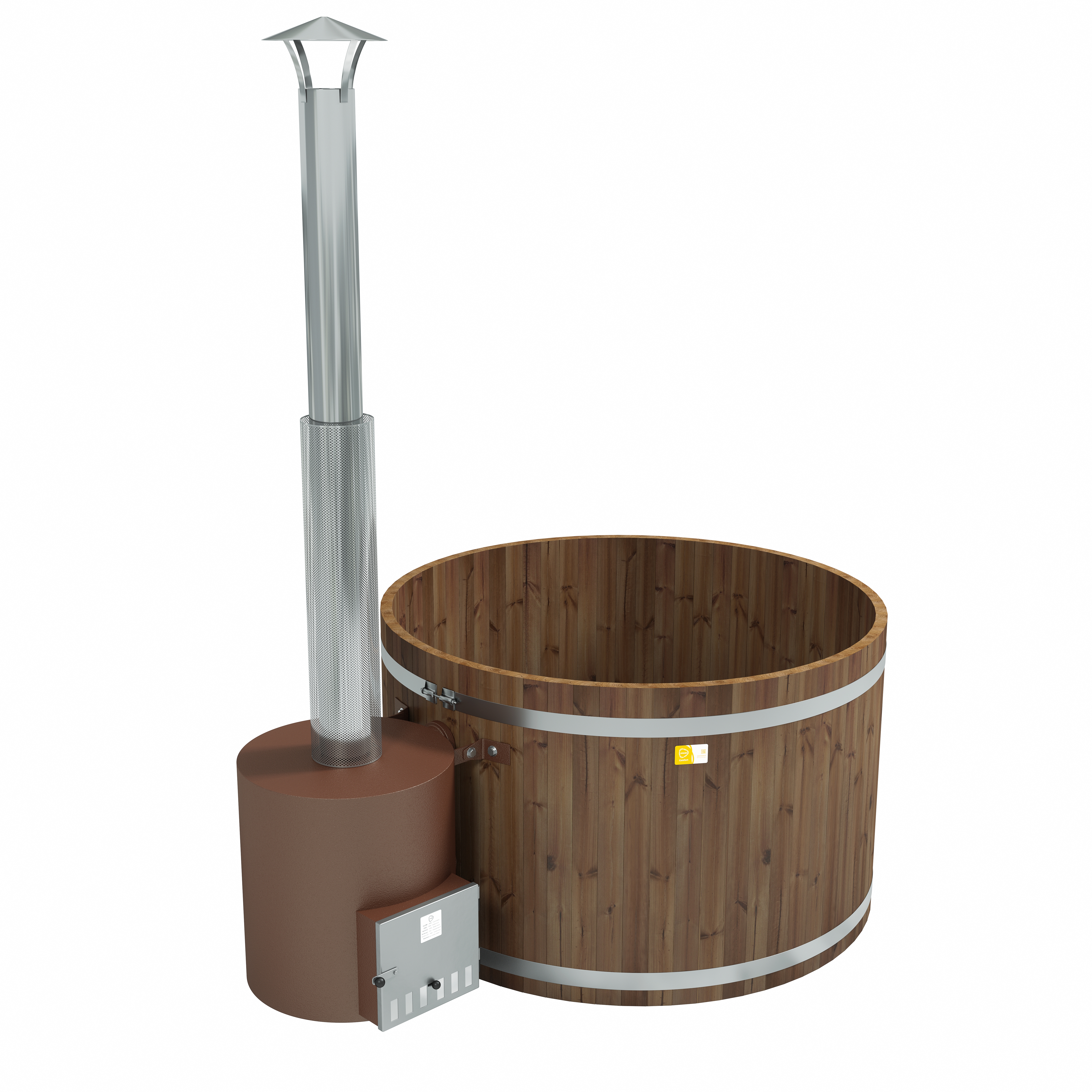 Holz Badezuber Woody M Thermoholz mit Ofen Tube